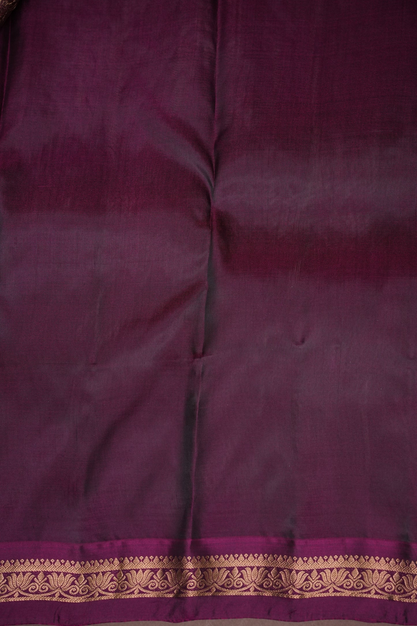 Olive Green Soft Silk Saree with Contrast Deep Purple Border