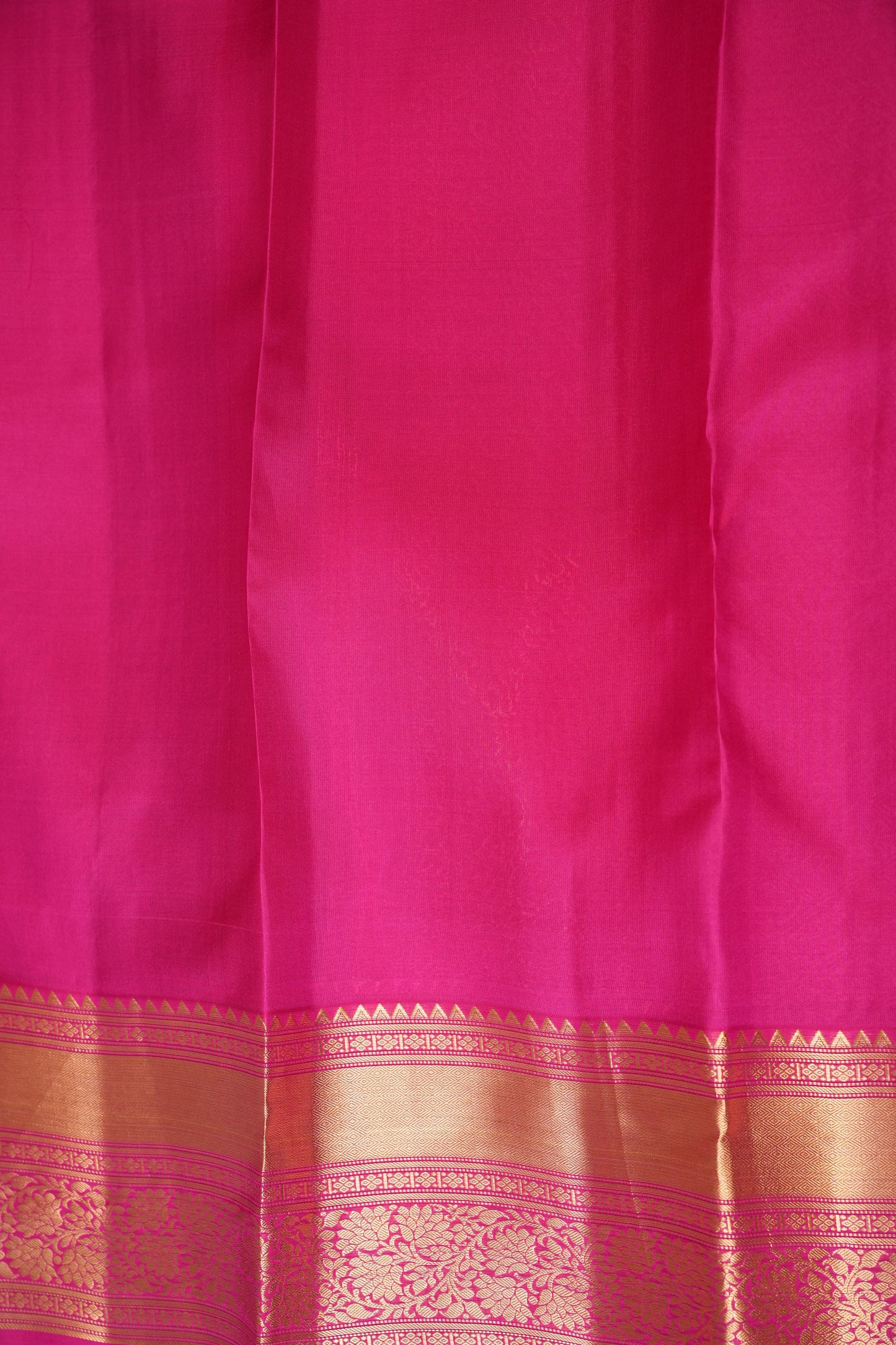 Royal Purple & Pink Pure Kanjivaram Silk Saree with Rich Gold Zari Weave|Silk Mark Certified