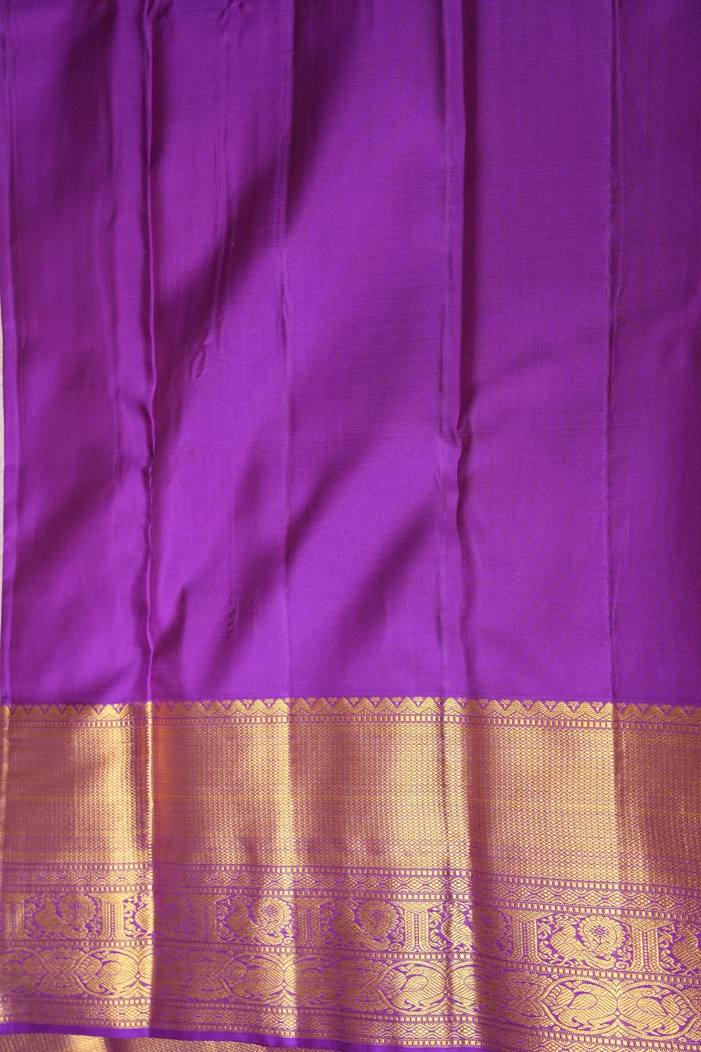 Lavender & Rich Purple Pure Kanchivaram Silk Saree with 2 Gram Rich Gold Zari Weave|Silk Mark Certified