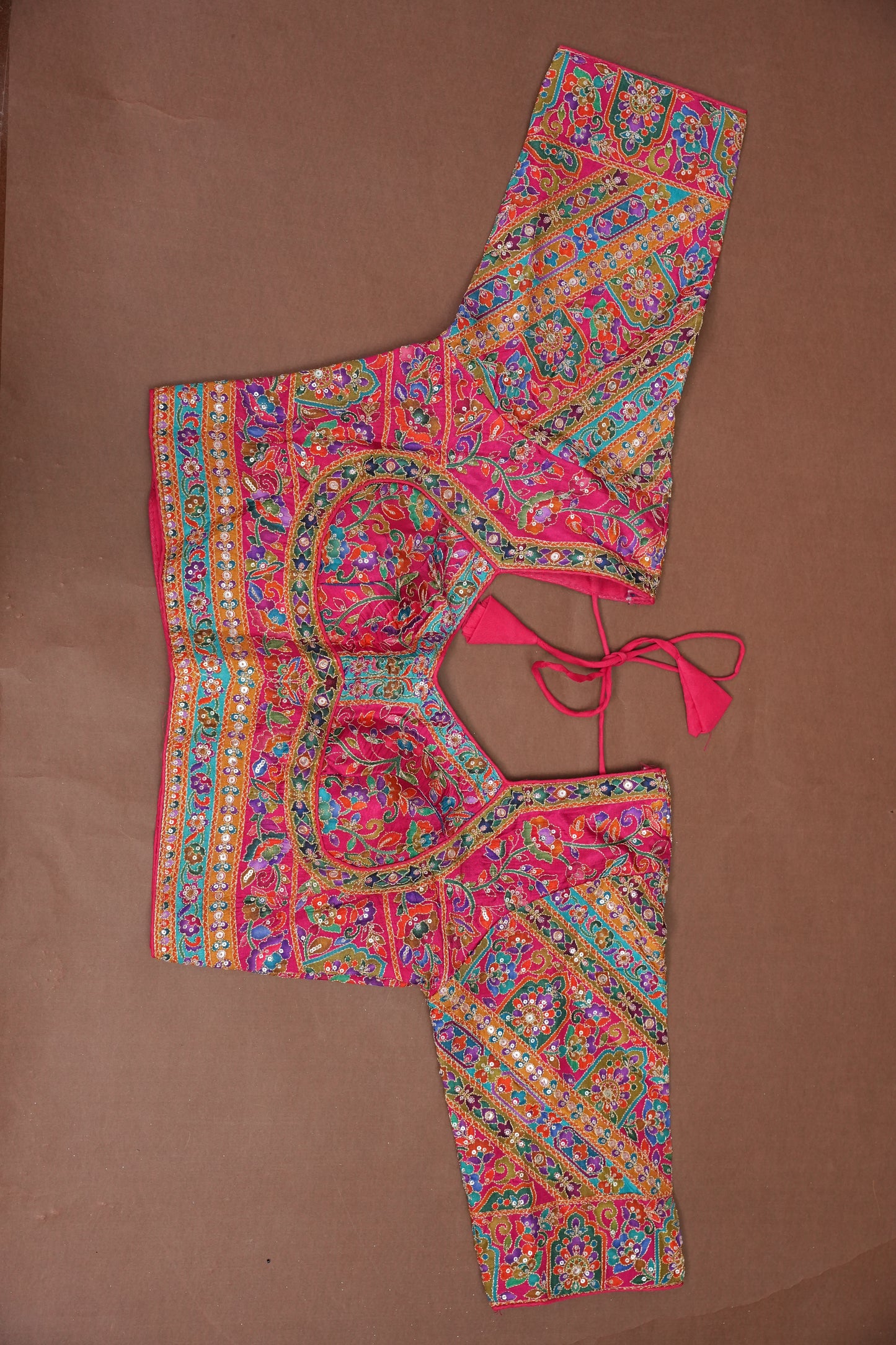 Multicolour Floral Patchwork Party Wear Saree