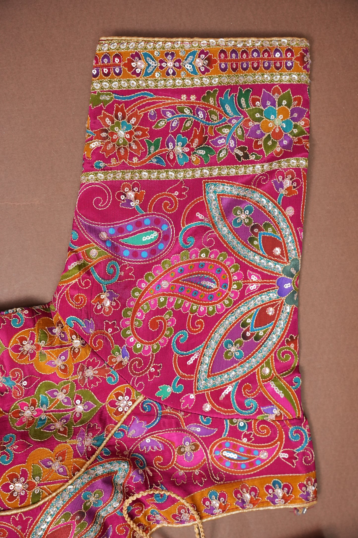 Multicolour Paisley and floral motifs Designer Party Wear Saree
