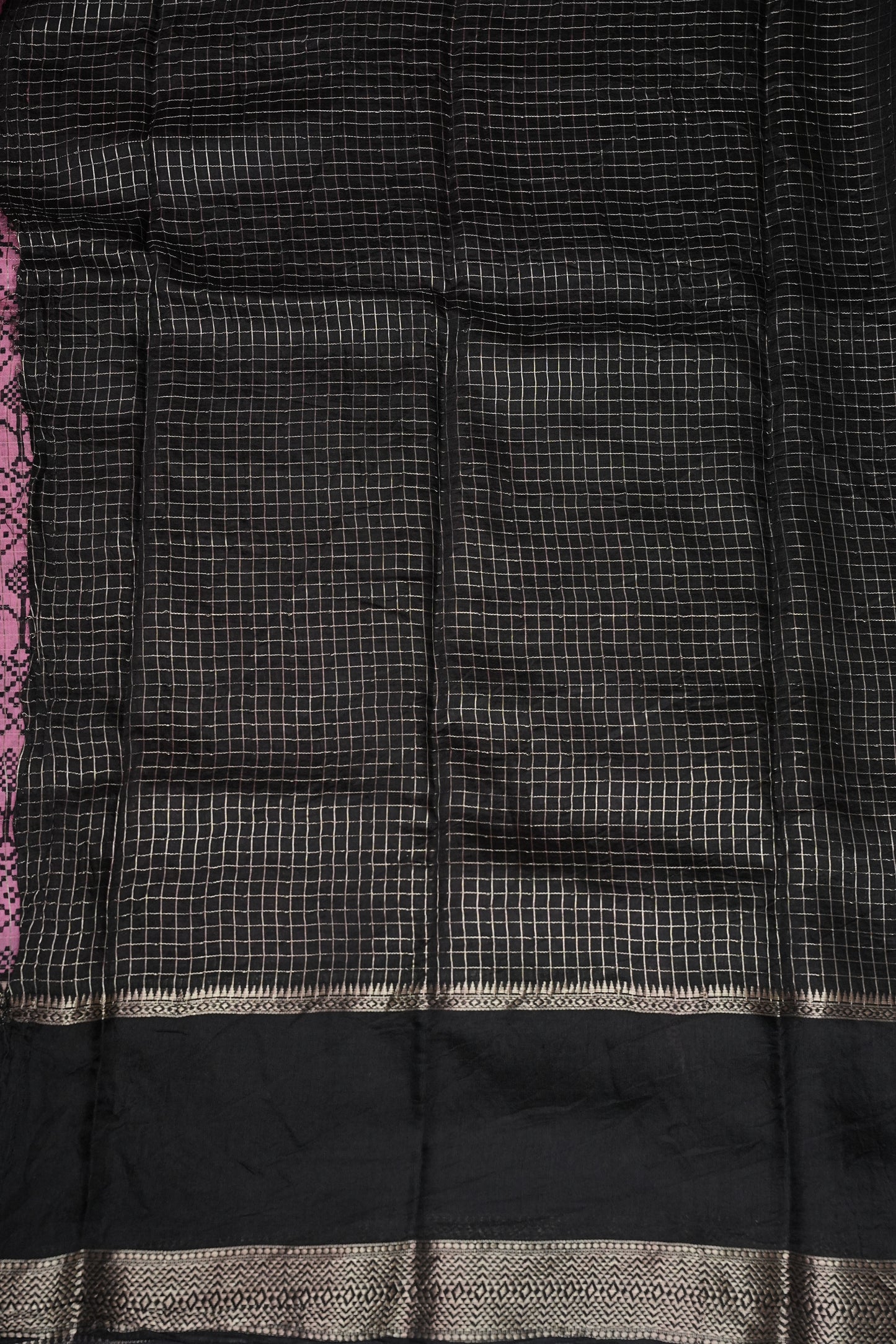Crepe Silk Saree with Patola Prints - Pink