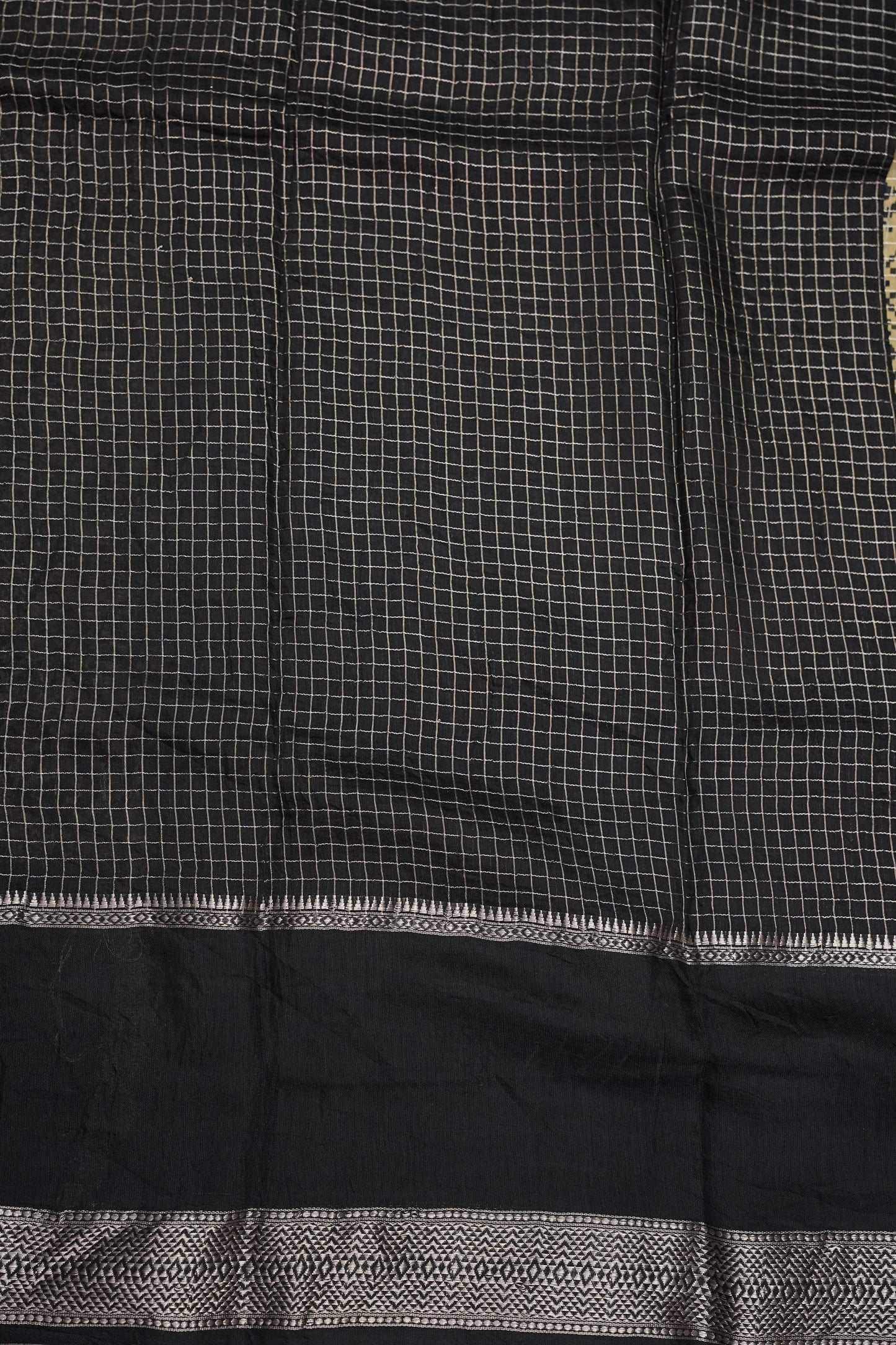 Crepe Silk Saree with Patola Prints - Lemon Yellow