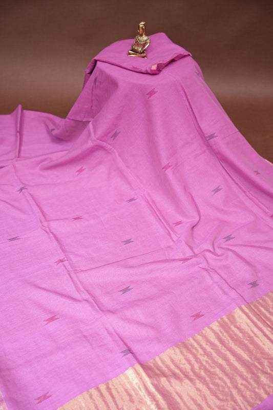 Soft Cotton Saree - Soft Pink