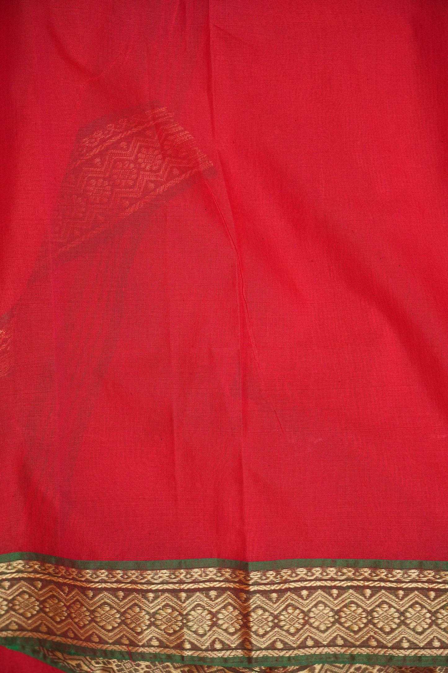 Soft Cotton Saree - Red