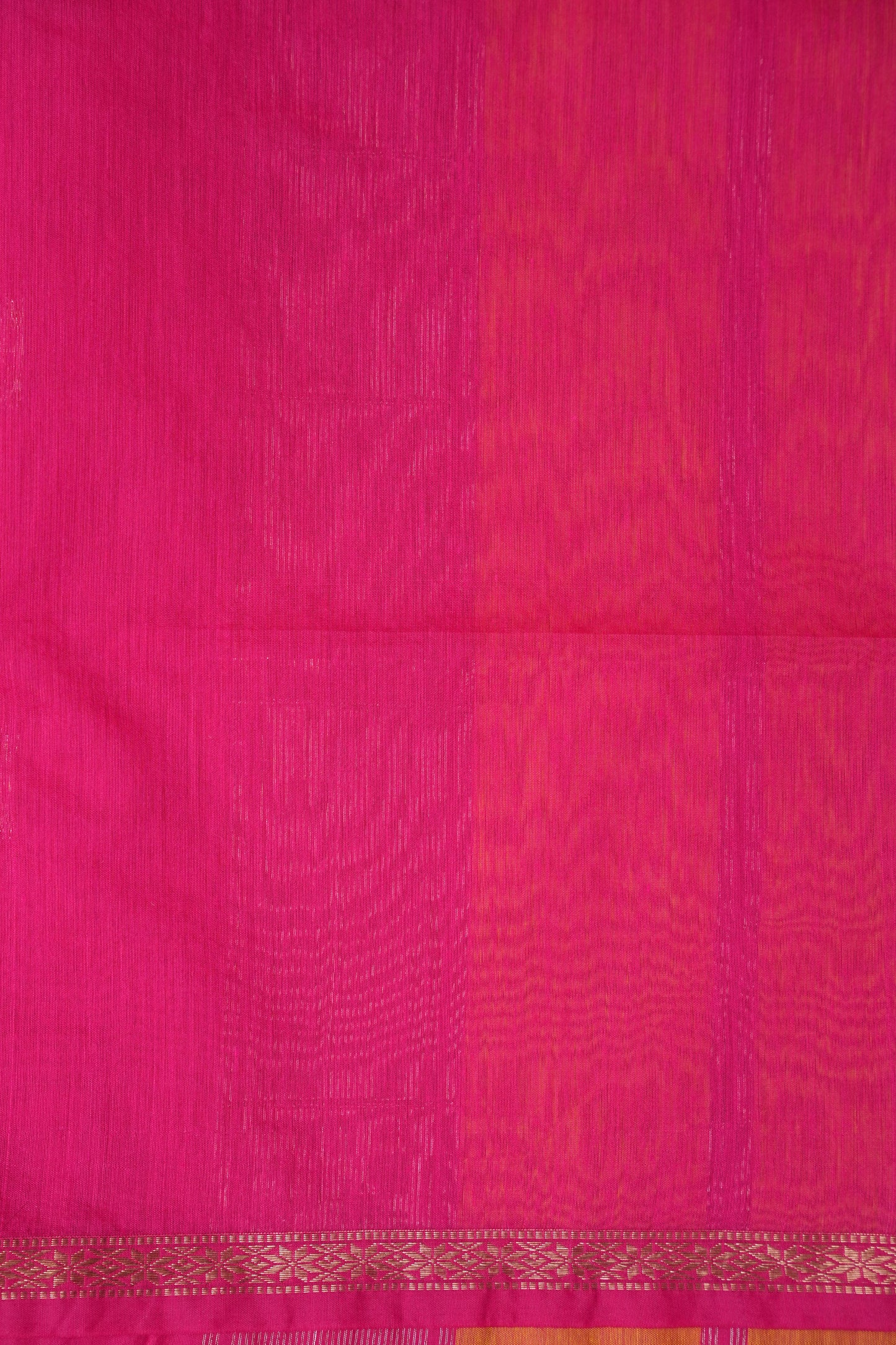 Maheshwari Silk Cotton Saree - Yellow and Pink