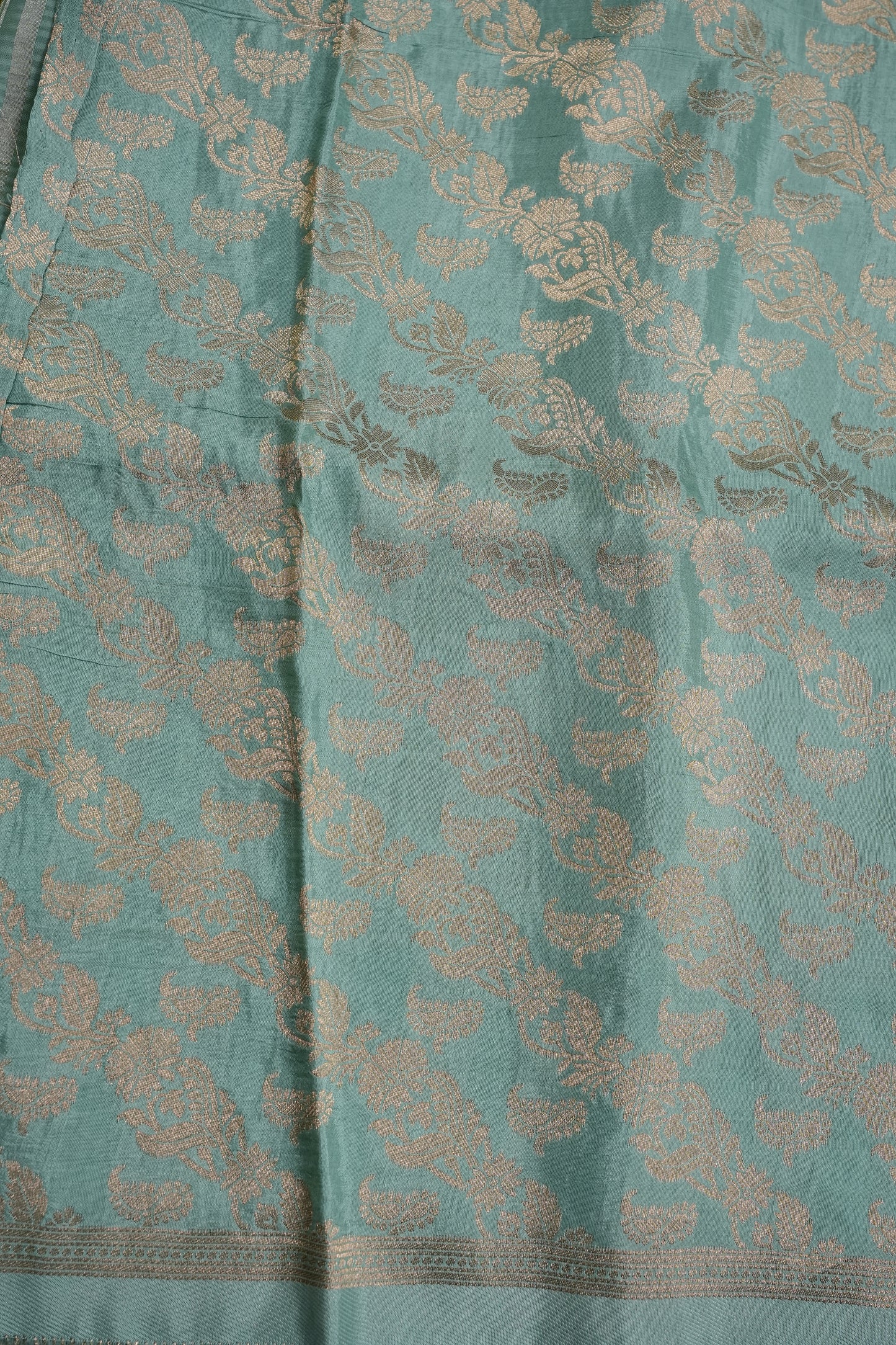 Crepe Silk Saree - Mehendi Green