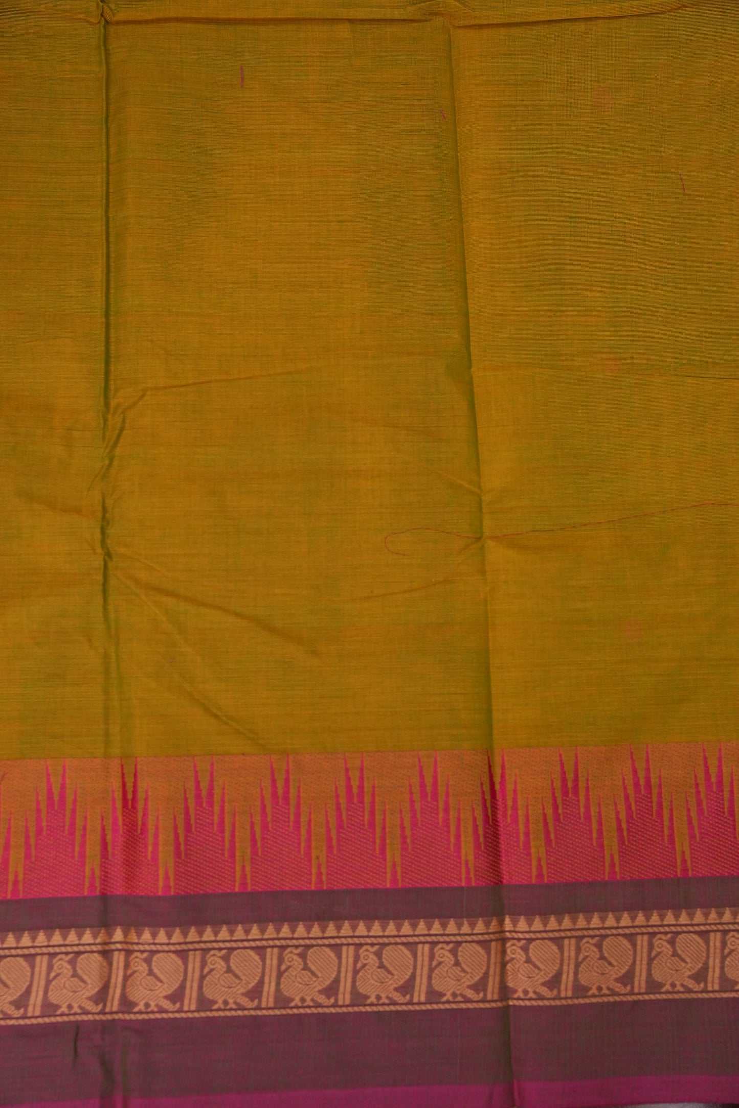 Kanchi Cotton Sarees - Mustard Yellow