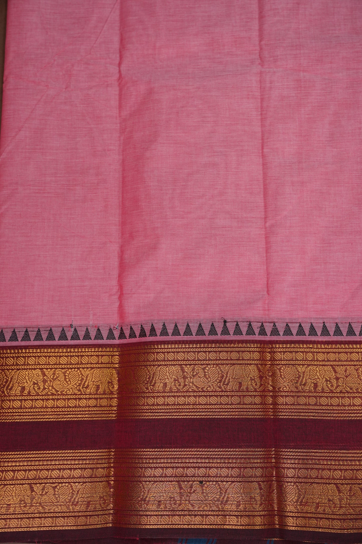 Kanchi Cotton Sarees - Salmon Pink