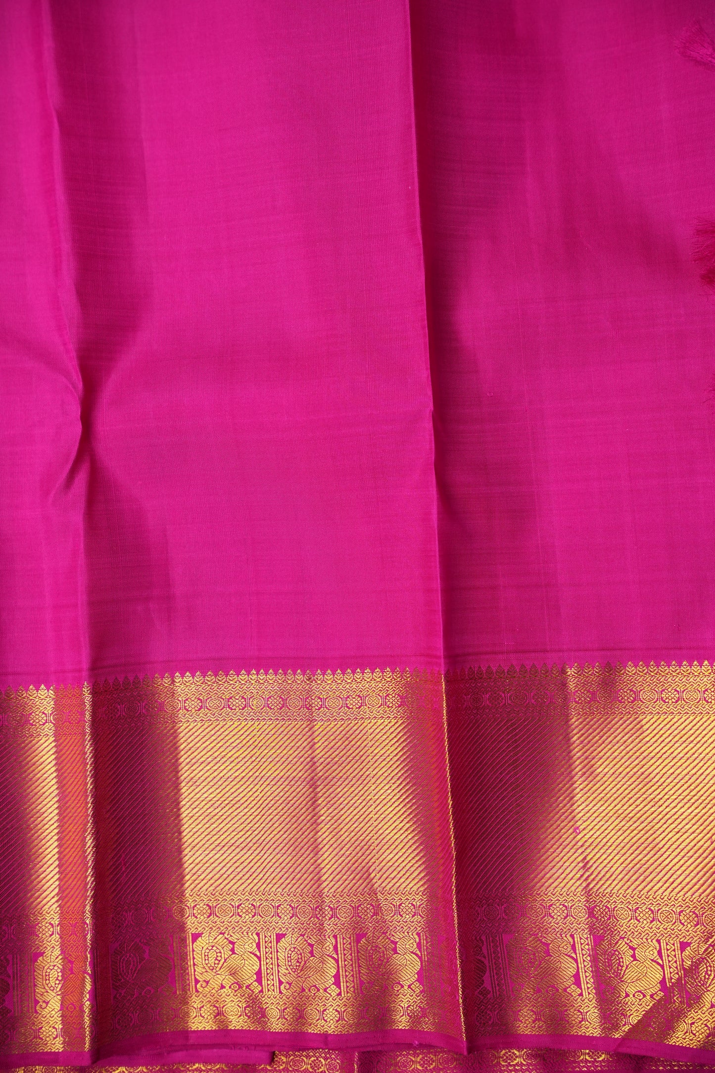 Warm Beige & Pink Pure Kanchipuram Silk Saree|Silk Mark Certified