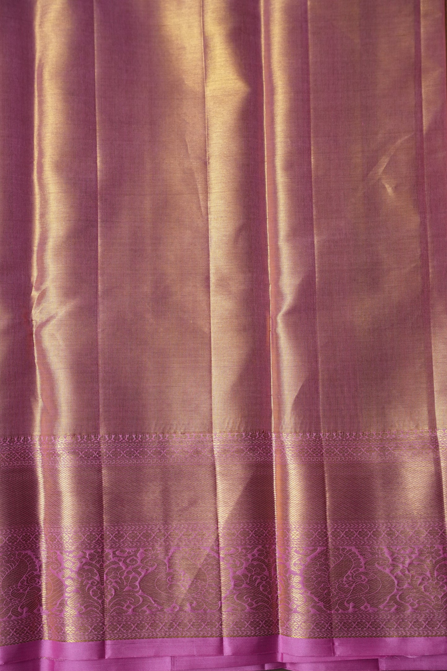 Parrot Green & Pink Pure Tissue Kanchipuram Silk Saree|Silk Mark Certified