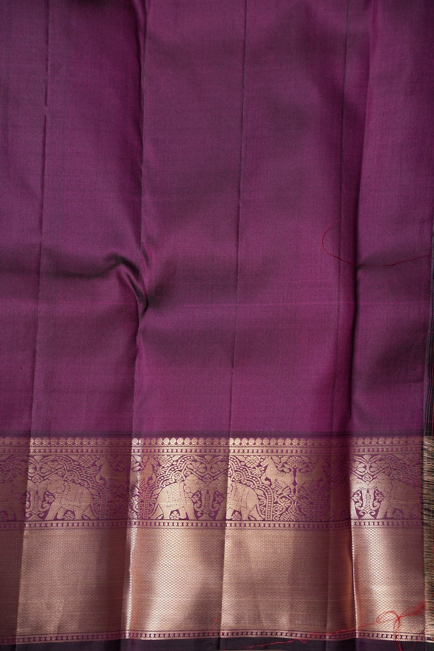 Deep Purple Pure Kanchipuram Brocade Silk Saree|Silk Mark Certified