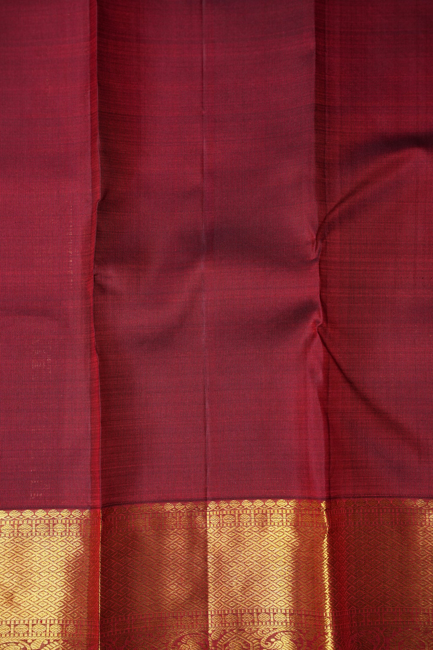 Orange & Maroon Pure Kanchipuram Silk Saree|Silk Mark Certified