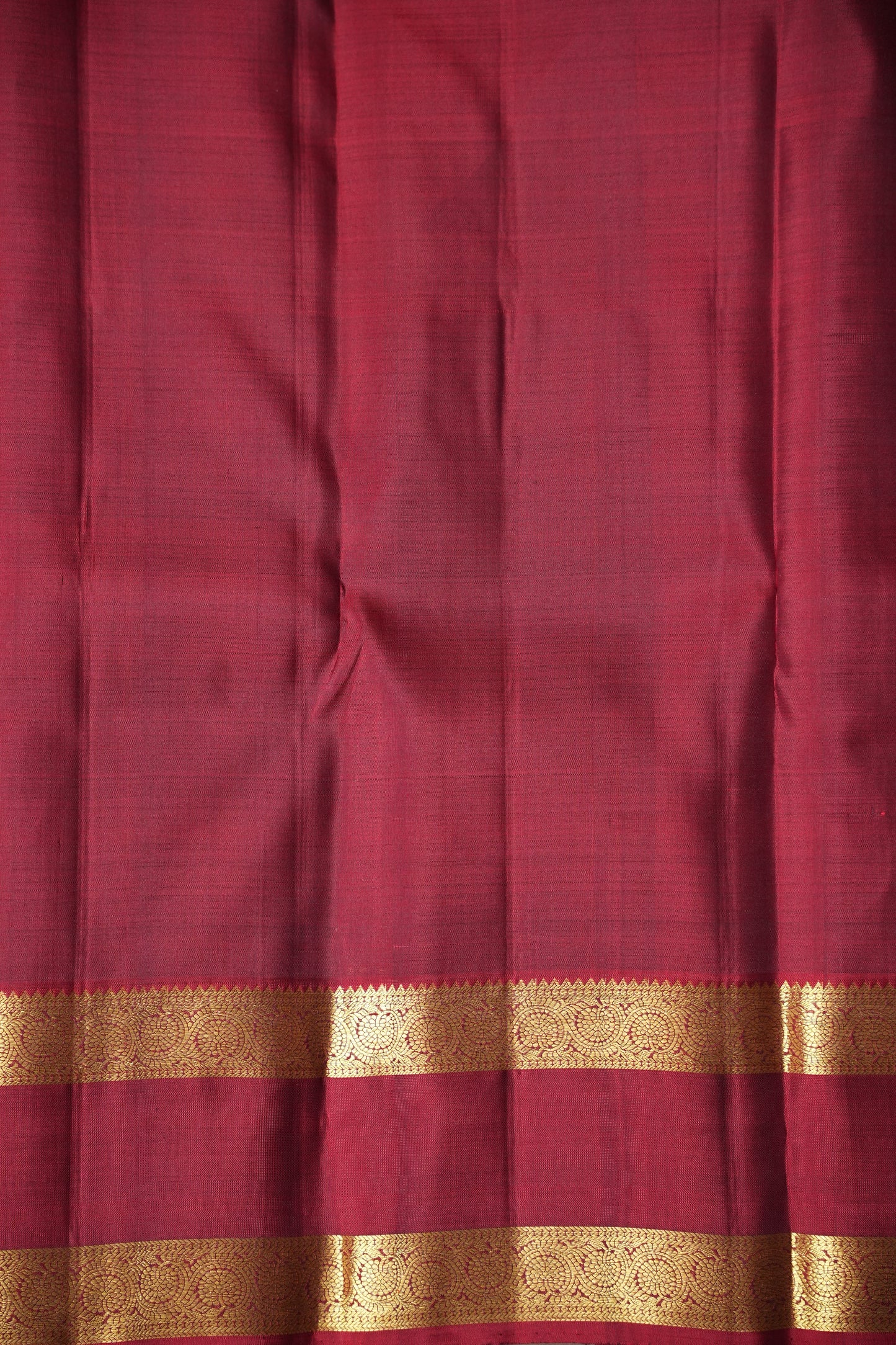 Deep Purple & Maroon Pure Kanchipuram Silk Saree|Silk Mark Certified