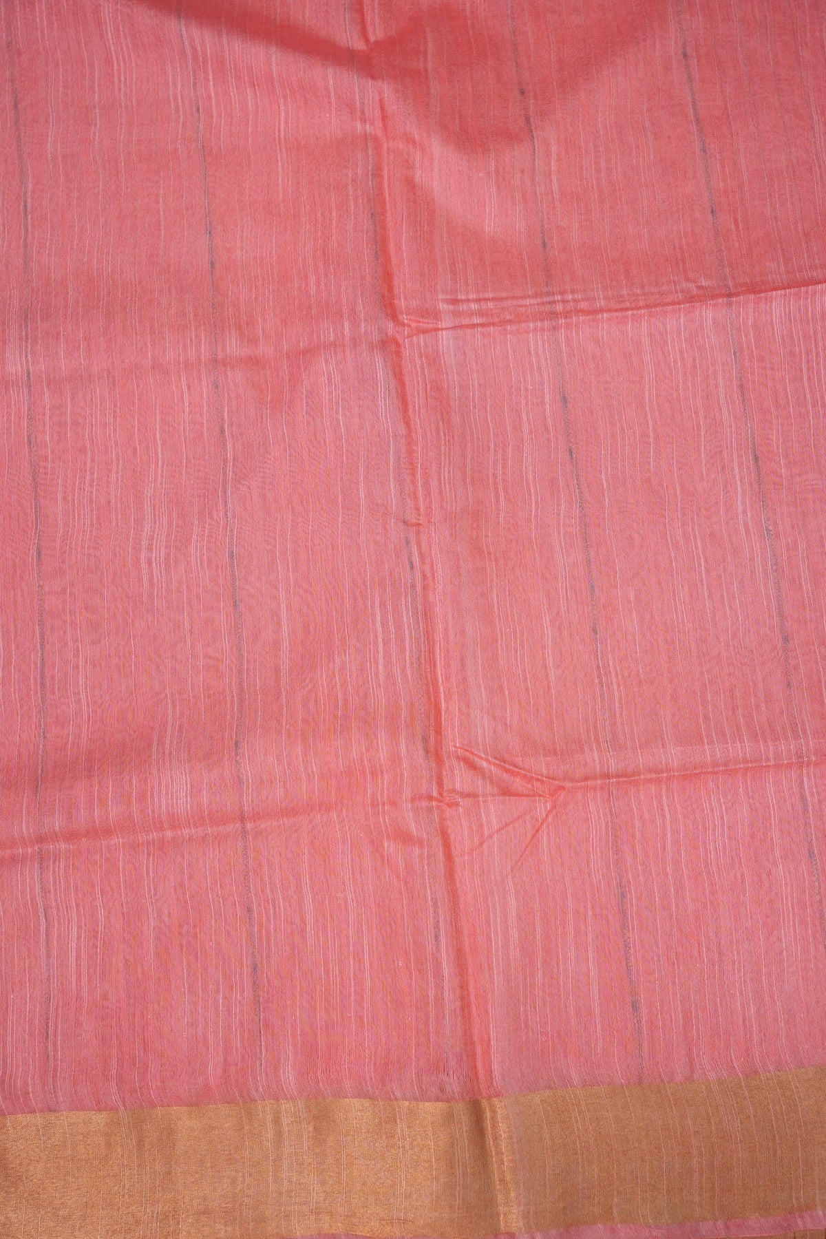 Semi Tussar Staple Saree - Peach