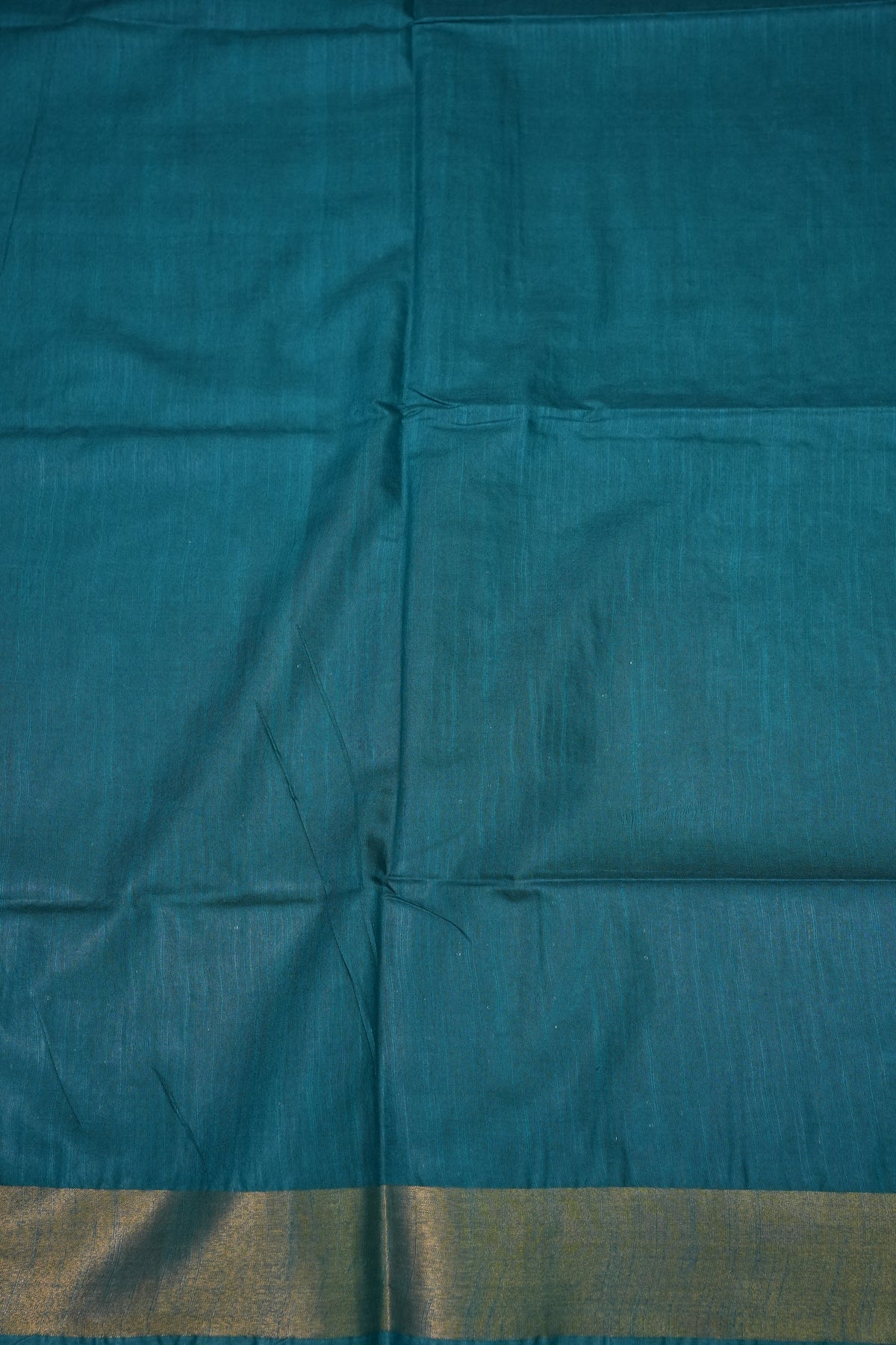 Semi Tussar Staple Saree - Peacock Blue