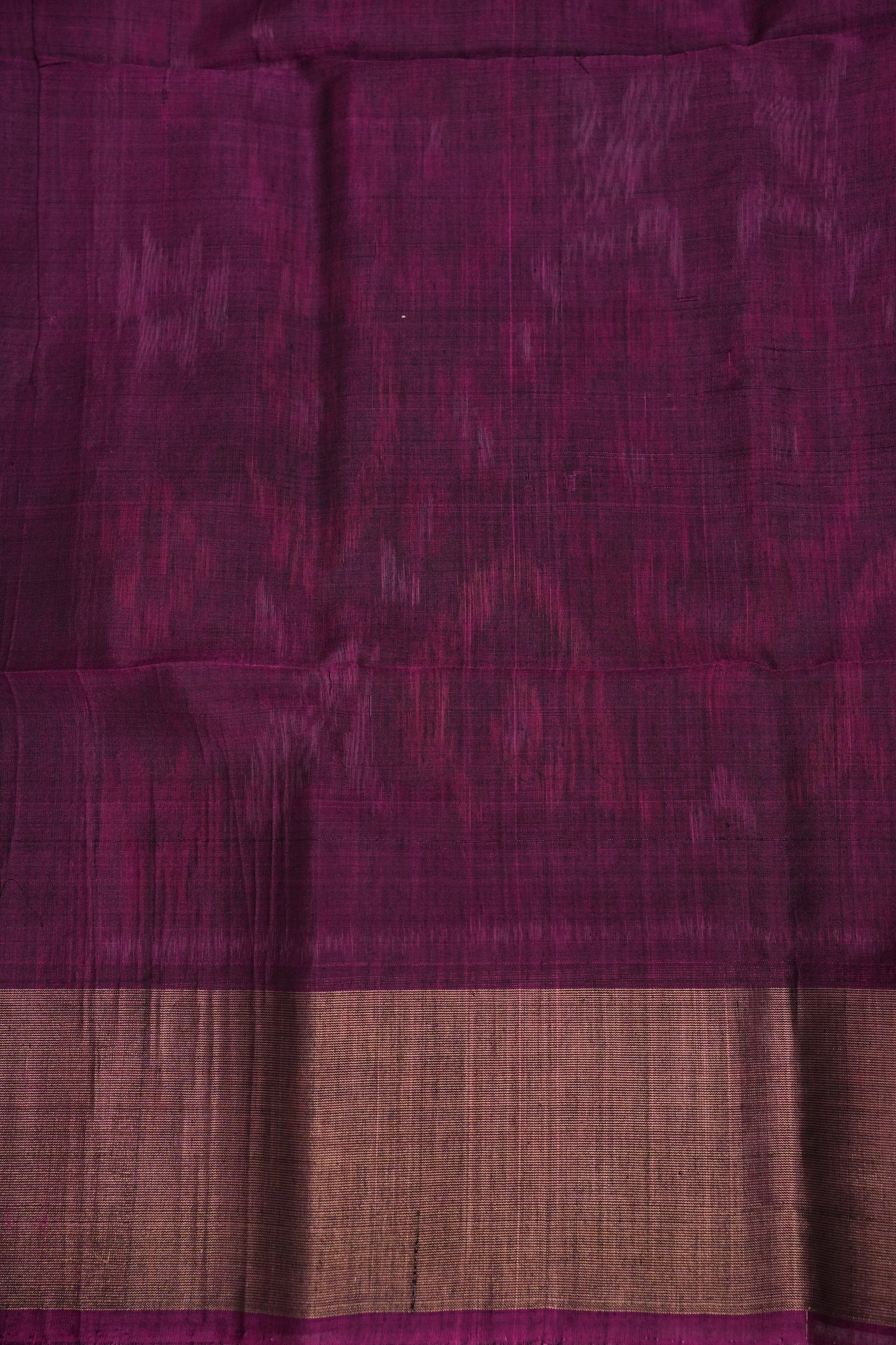 Pure Ikkat Silk Cotton Saree - Turquoise & Deep Purple