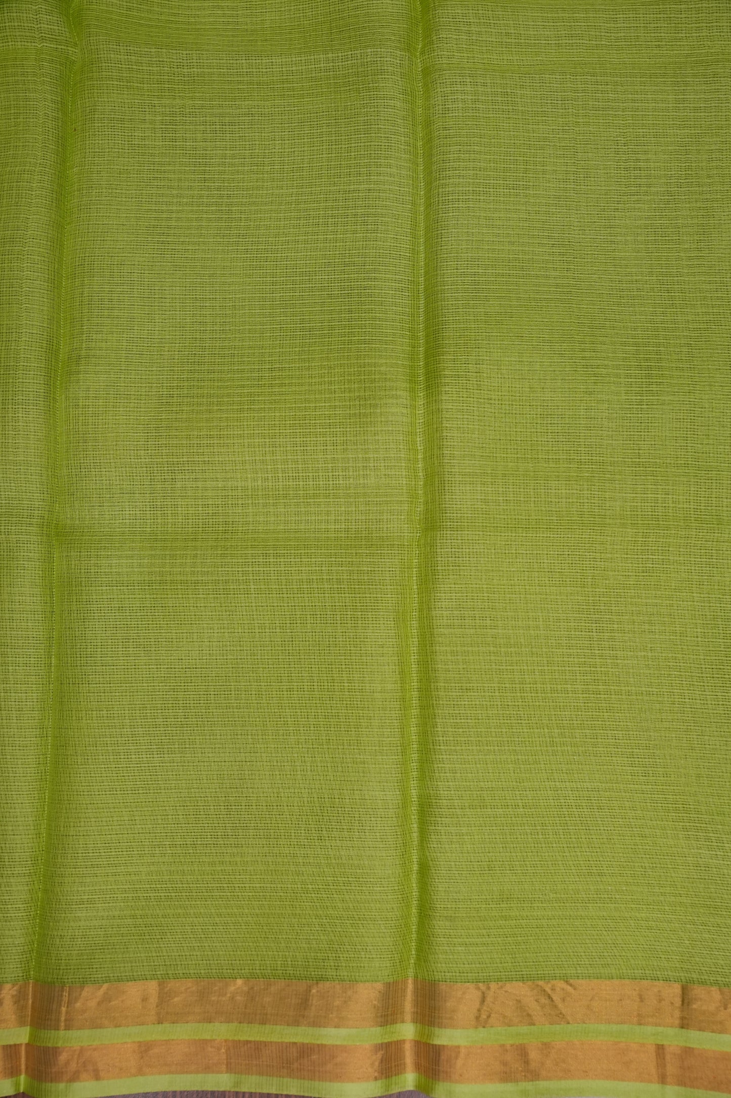 Silk Kota Plain Saree - Sage Green
