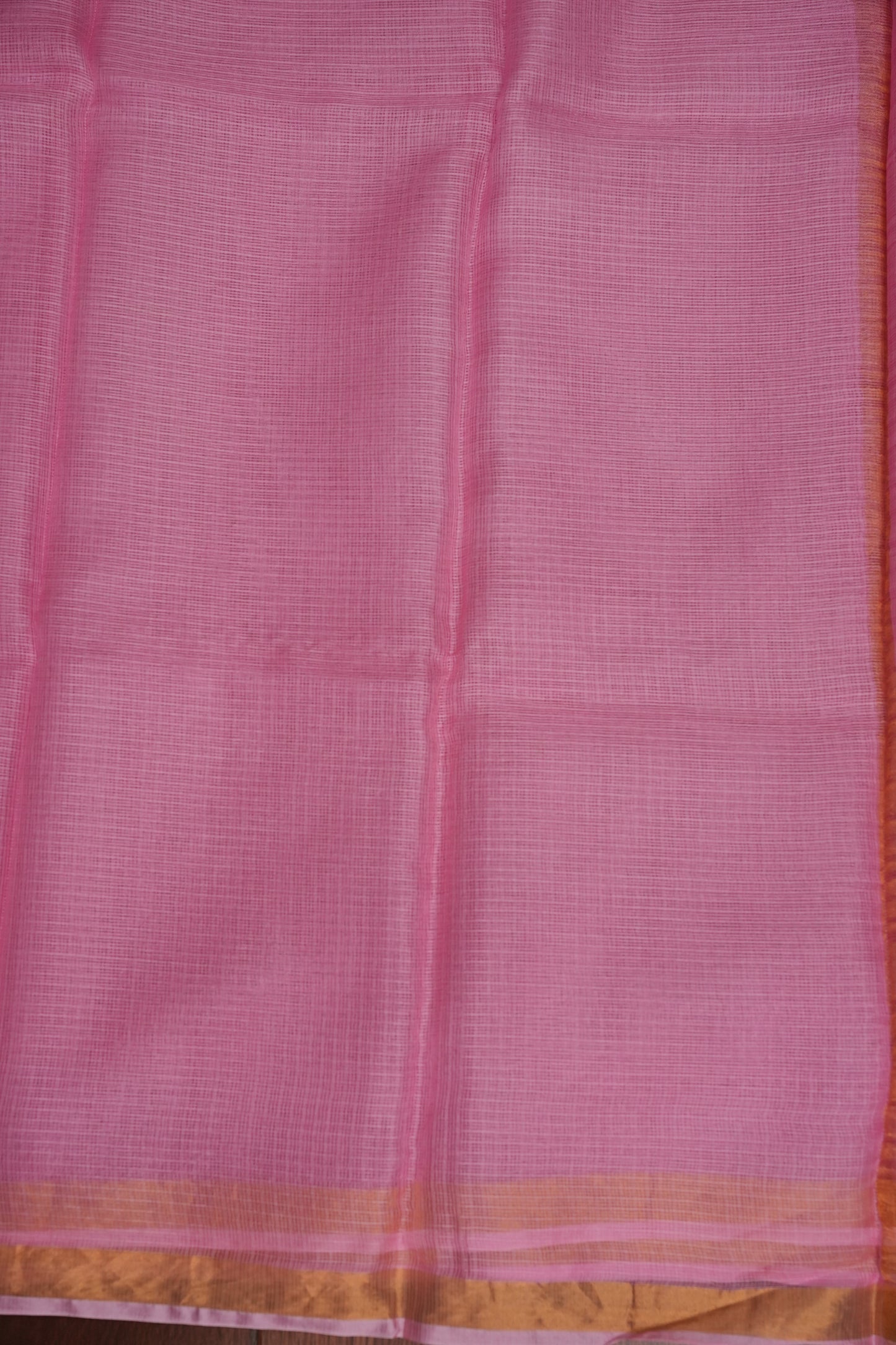 Silk Kota Plain Saree - Blush Pink