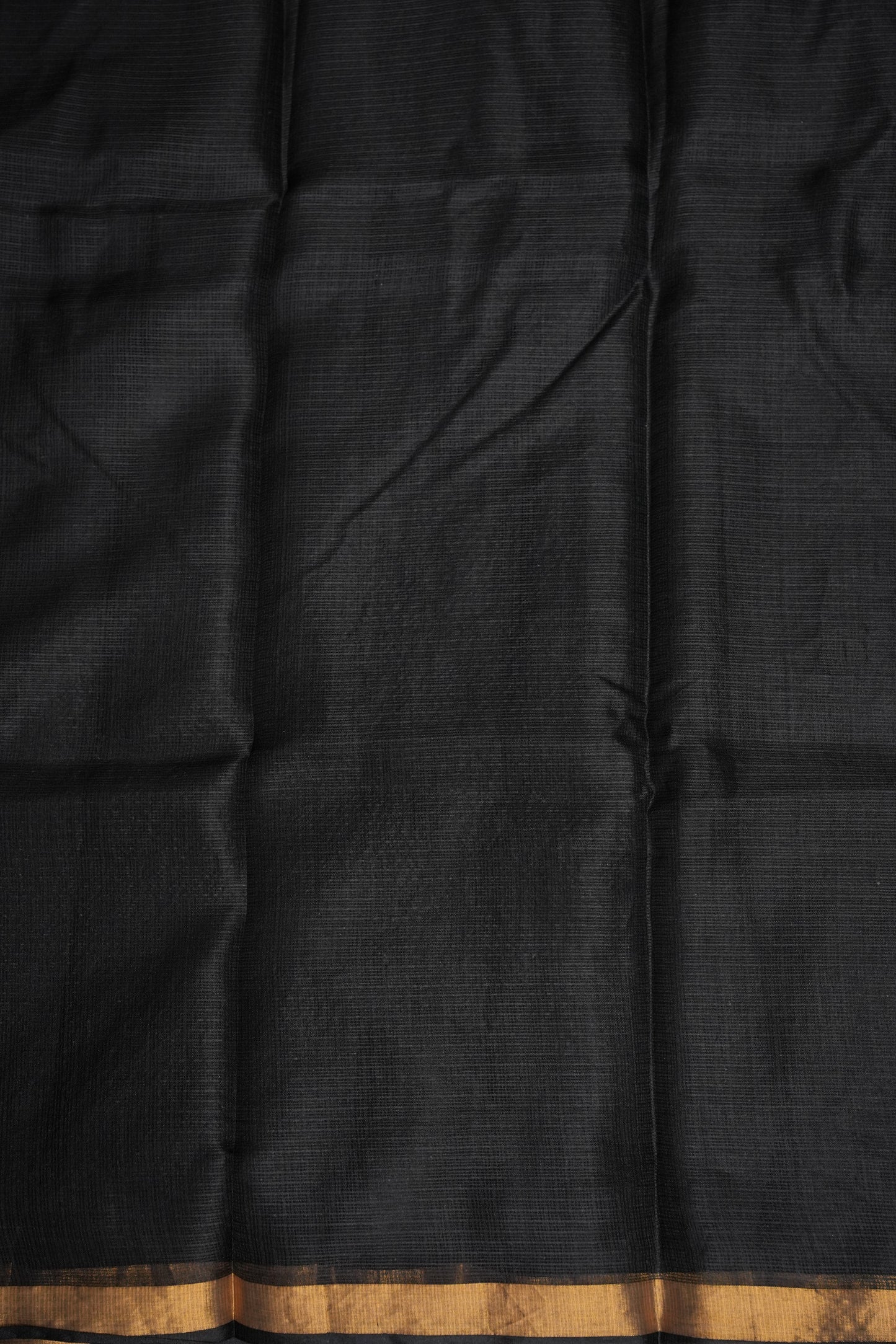 Silk Kota Plain Saree - Black