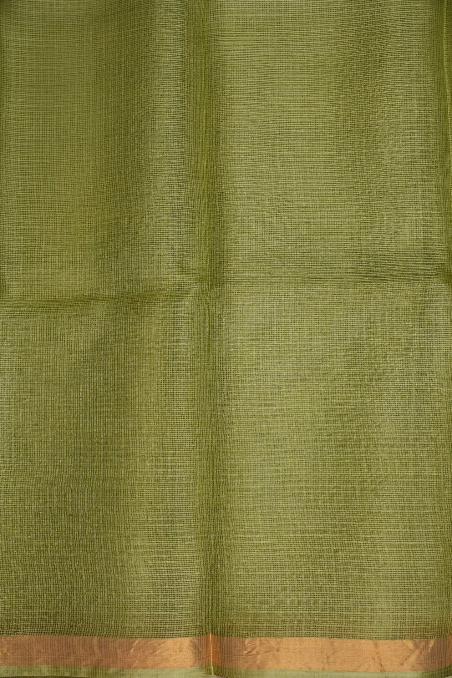 Silk Kota Plain Saree - Sage Green
