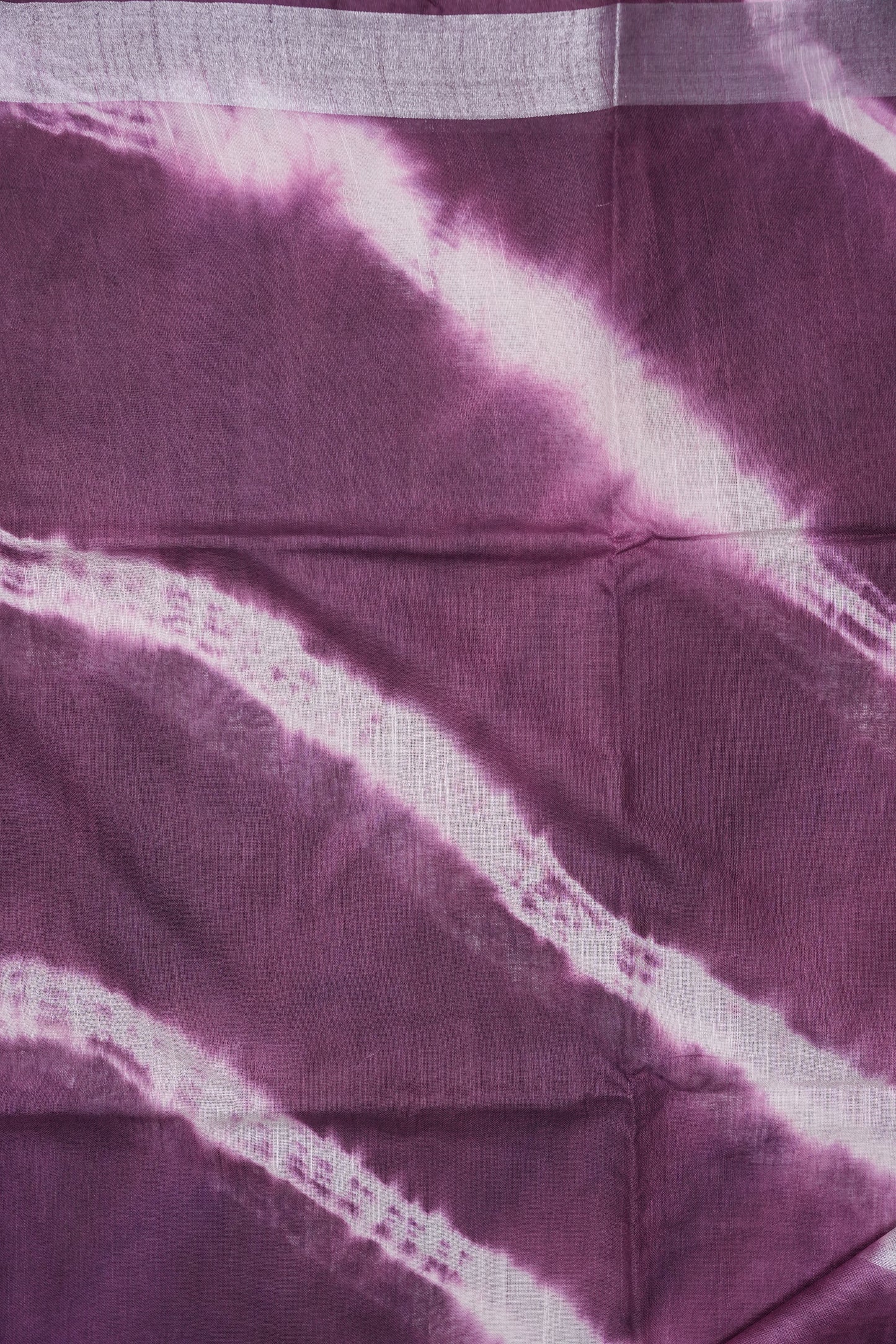 Pure Linen Shibori Print Saree - Wine