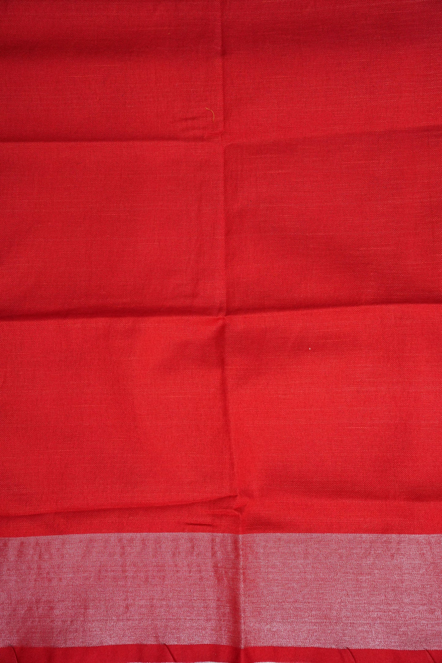 Pure Linen Saree – Blush Pink with Silver Zari Accents