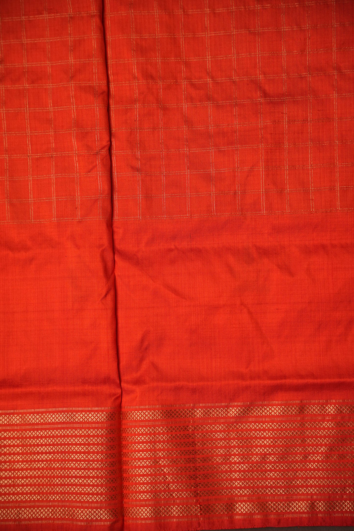 Pure Ikkat Soft Silk Saree - Blue & Orange