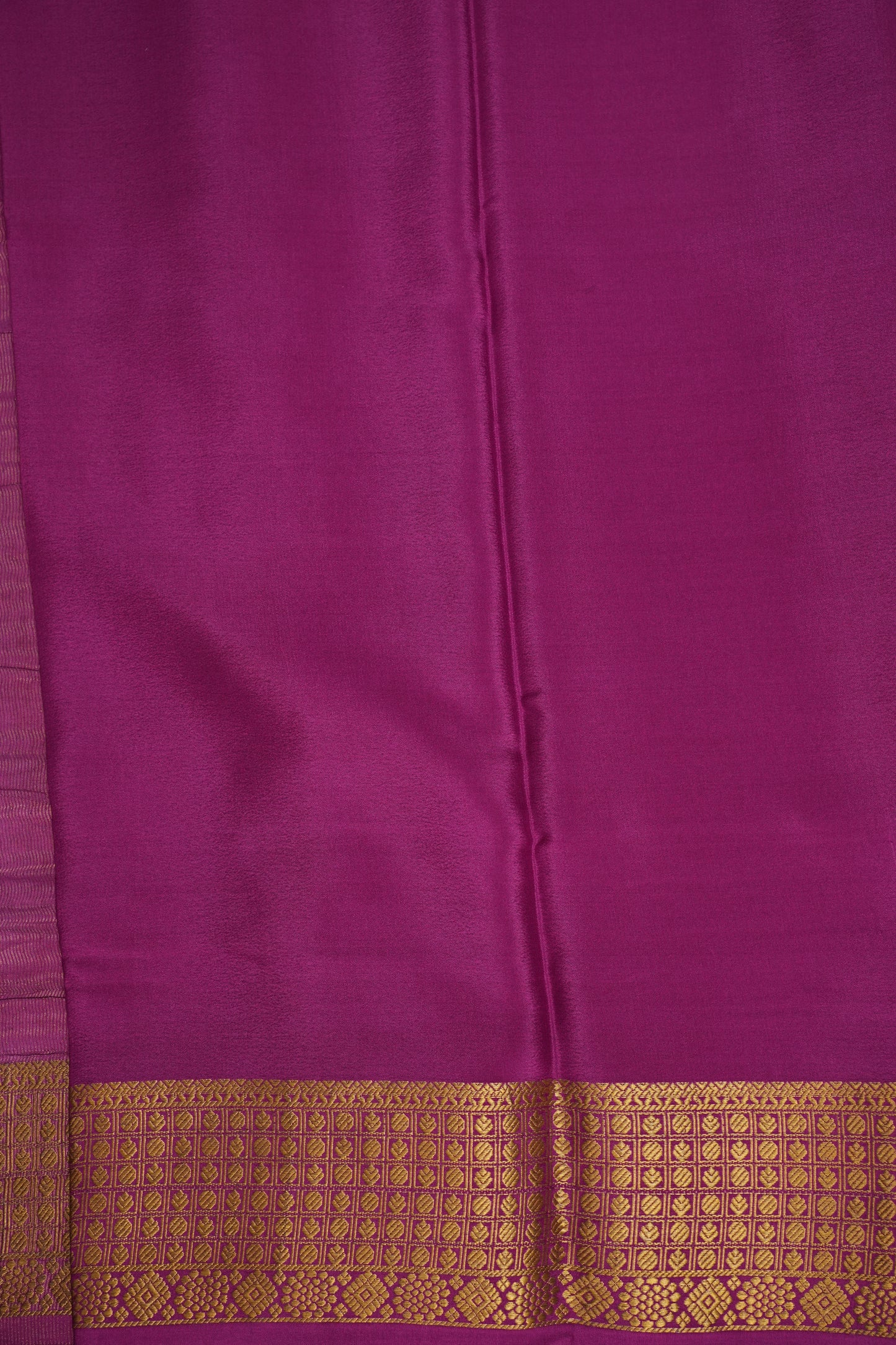 Kalamkari Printed Pure Crepe Mysore Silk Saree - Yellow & Pink Contrast