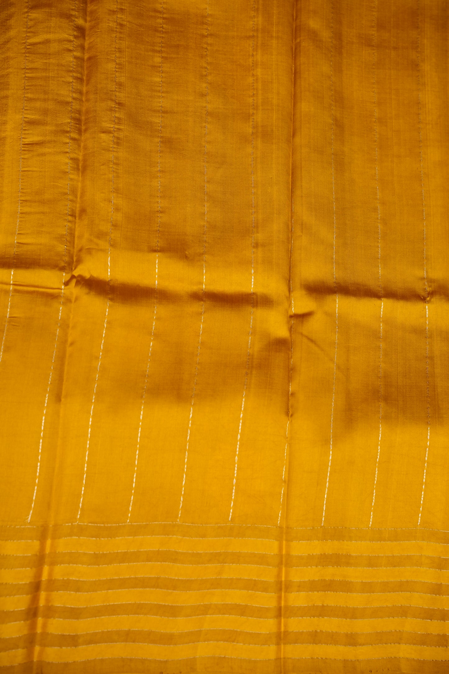 Pure Mango Silk Saree in Mustard | Silk Mark Certified
