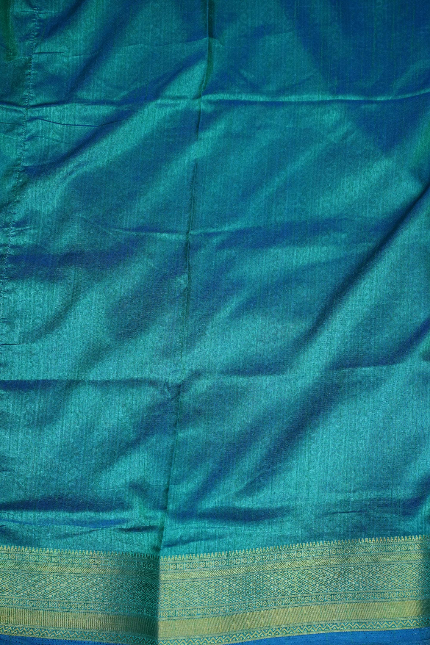 Royal Blue Semi Silk Saree with Traditional Ikat-Inspired Woven Motifs & Designer Pallu