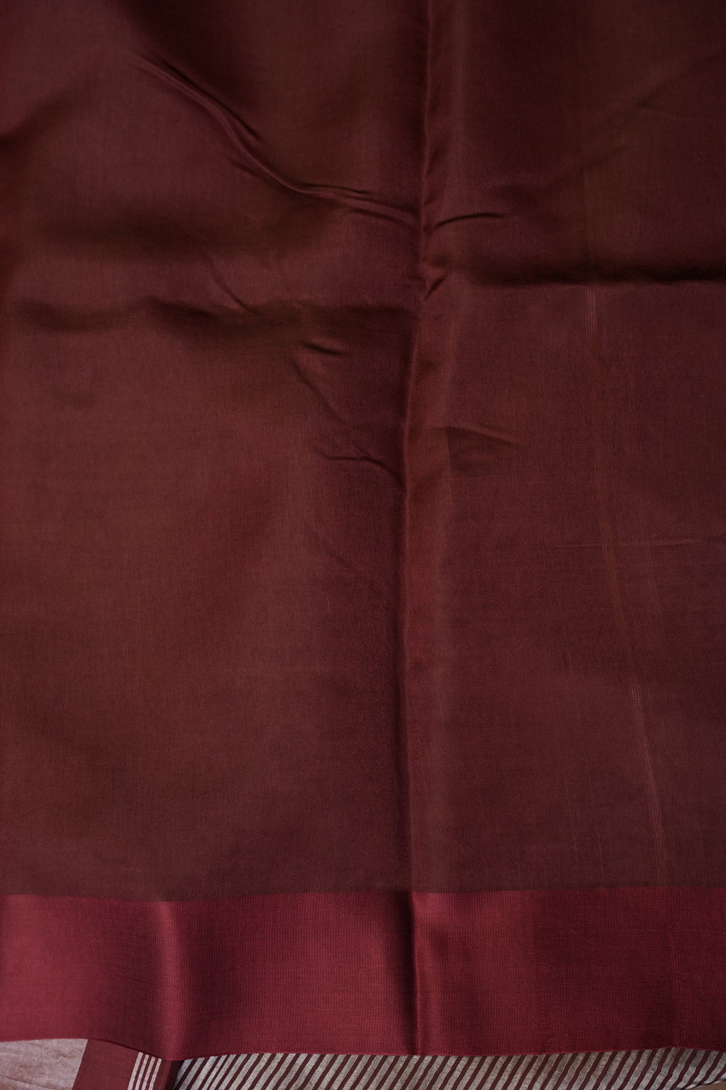 Pure Chanderi Silk Tissue Saree - Maroon