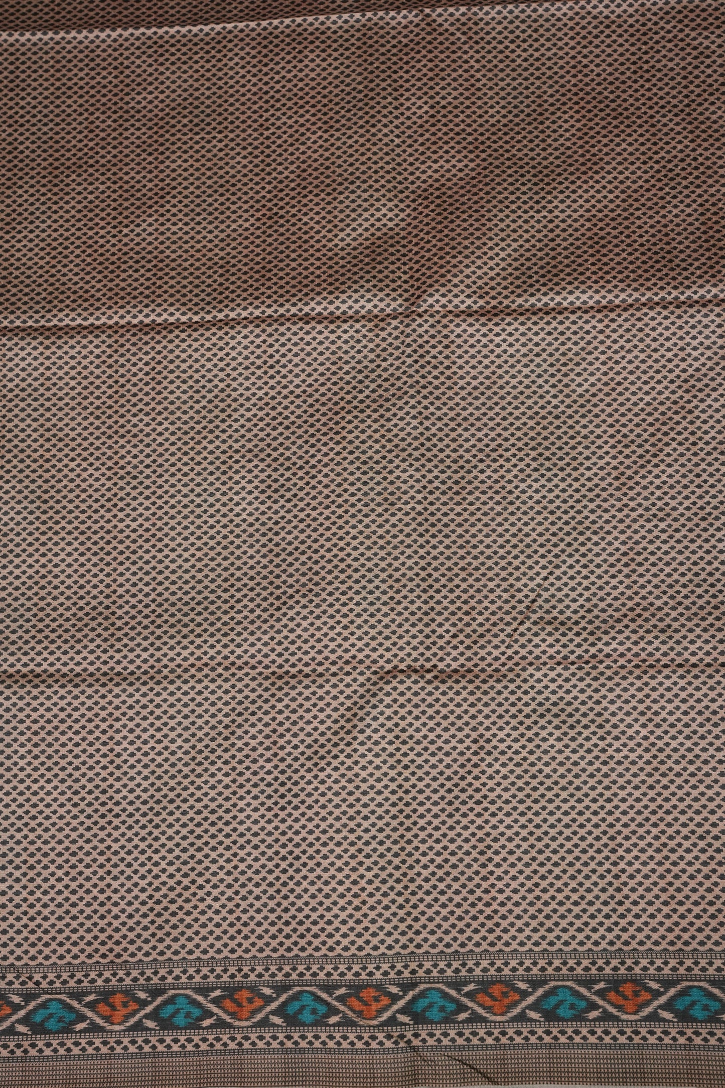 Semi Raw Silk Saree with Embroidered Body & Patola Styled Borders – Magenta Pink