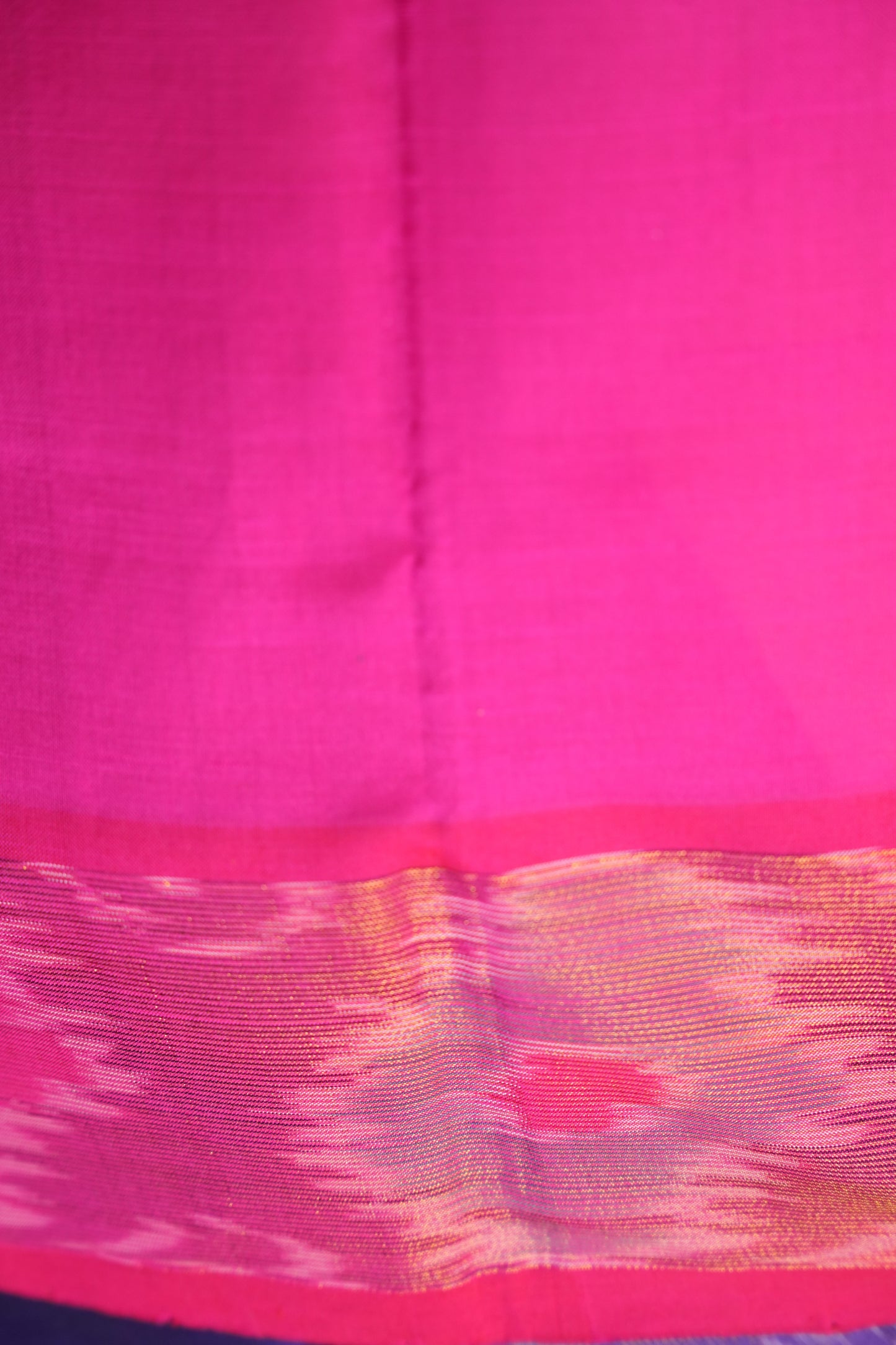 Ikkat Cotton Silk Saree - Lavender and Pink