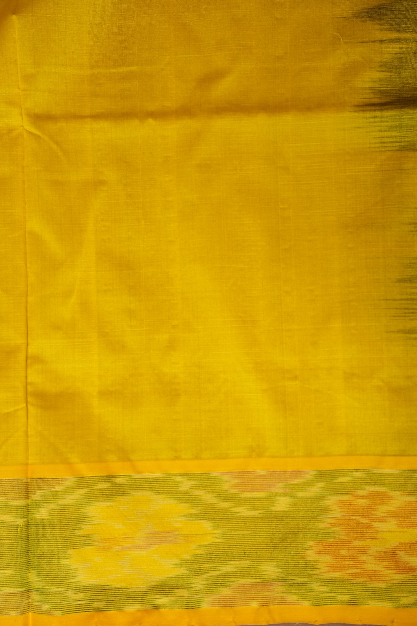 Ikkat Cotton Silk Saree - Purple and Yellow