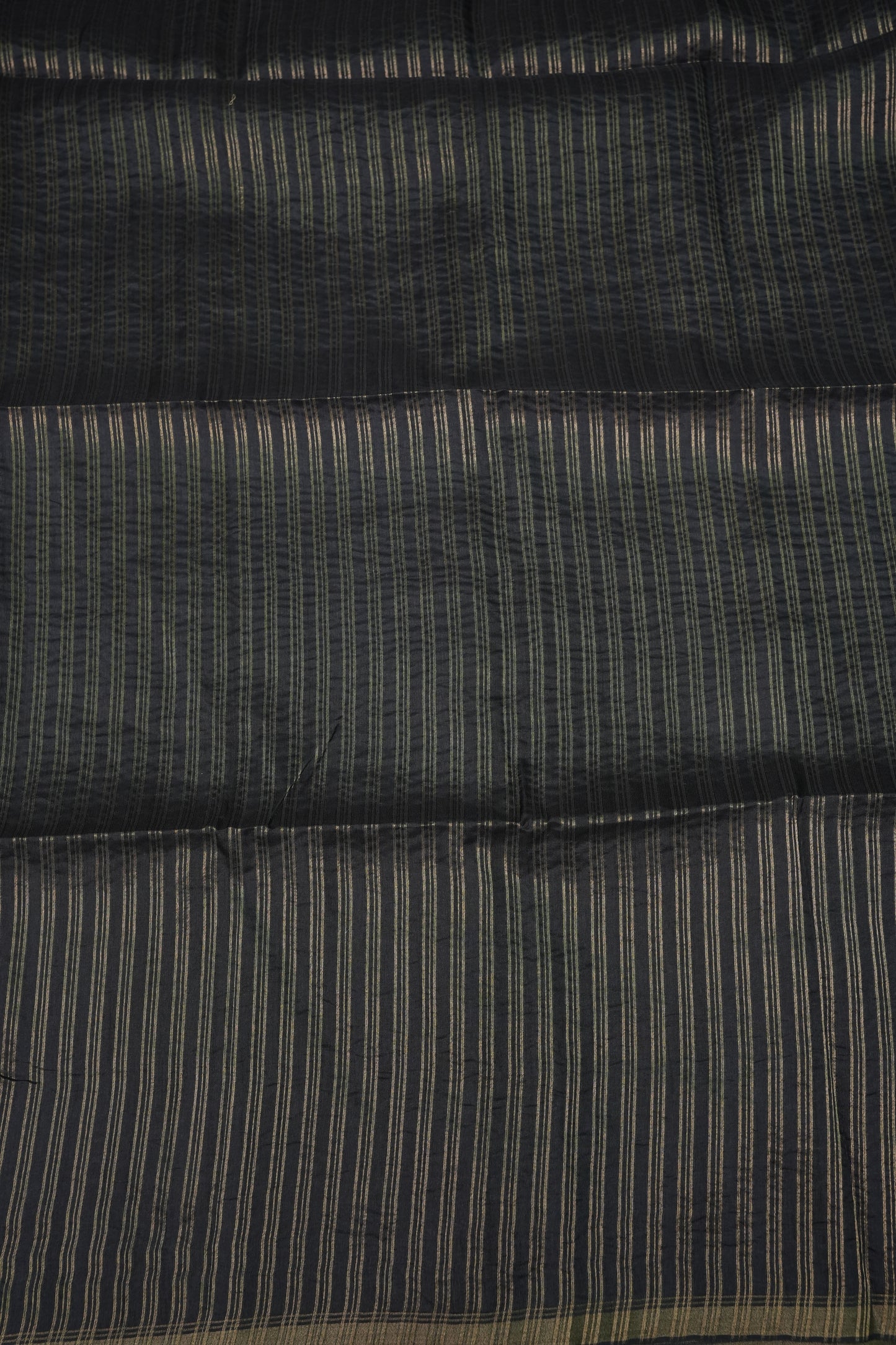 Semi Raw Silk Saree with Digital Patola Prints – Slate Grey & Black