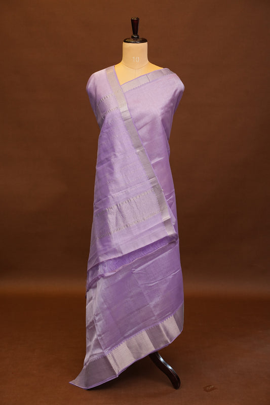 Mangalagiri Silk Cotton Saree - Lavender