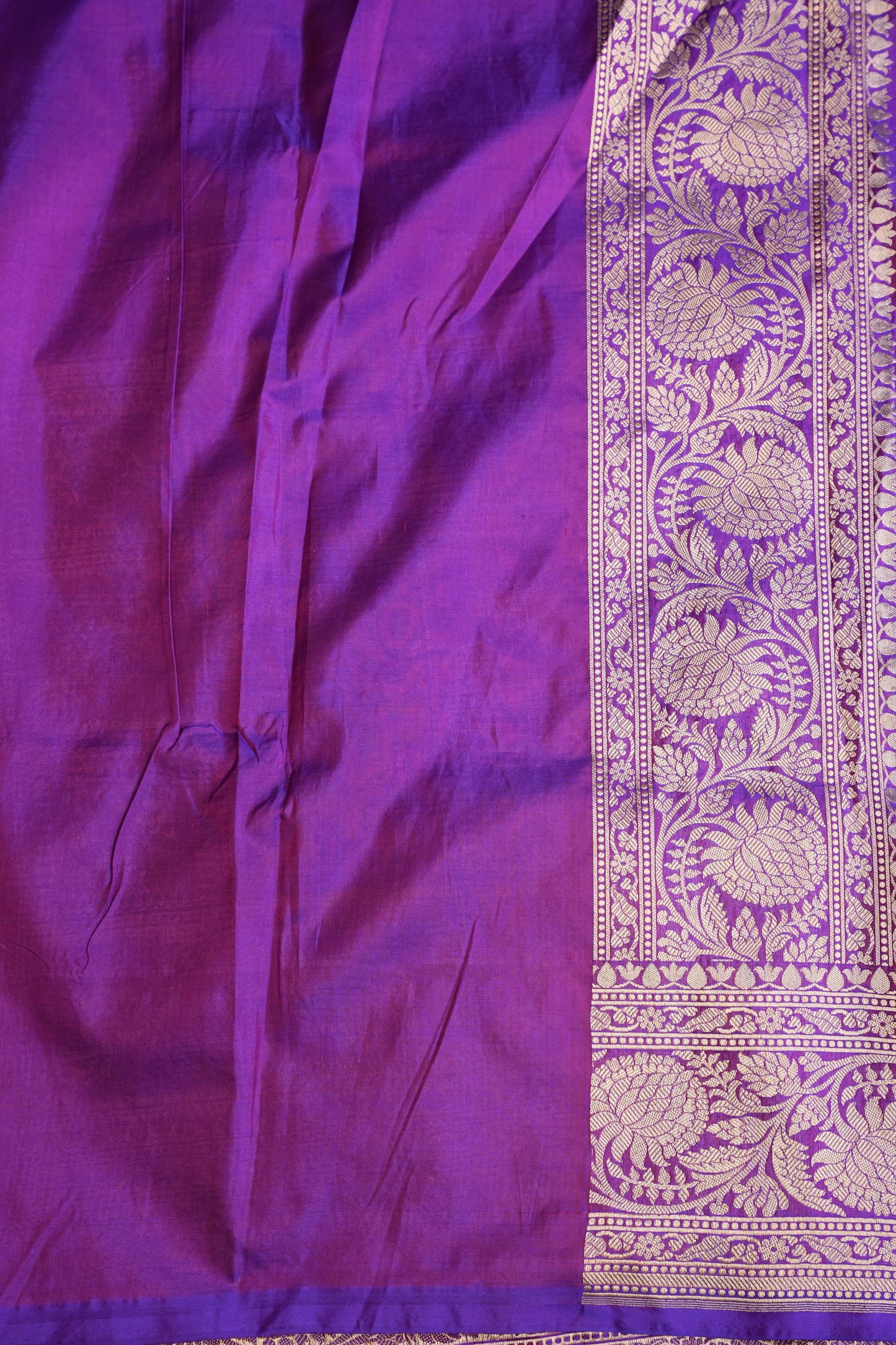 Rangkat Pure Silk Katan Banaras Sarees-Purple|Silk Mark Certified