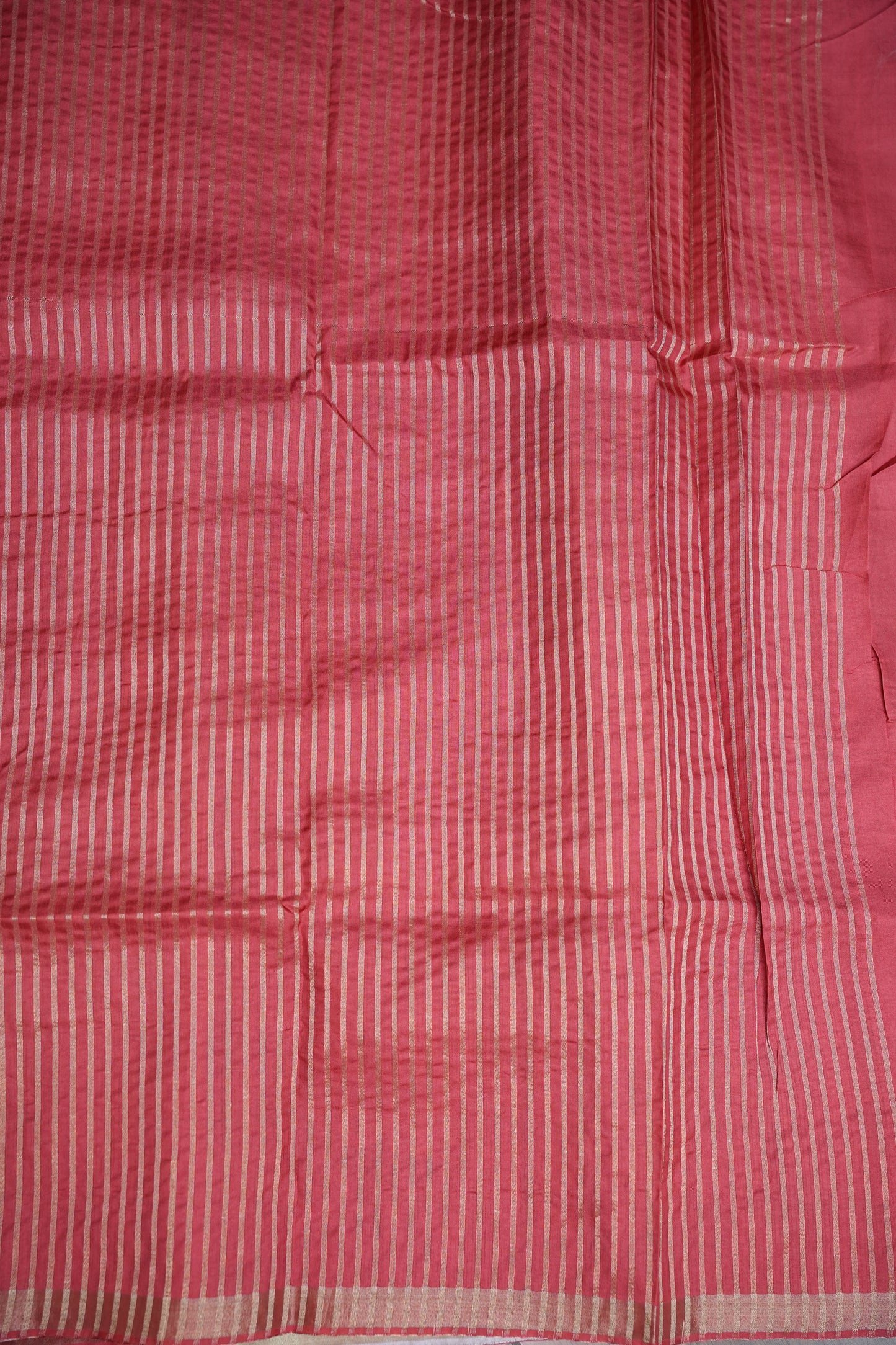 Semi Raw Silk Floral Print Saree β Vermillion Orange