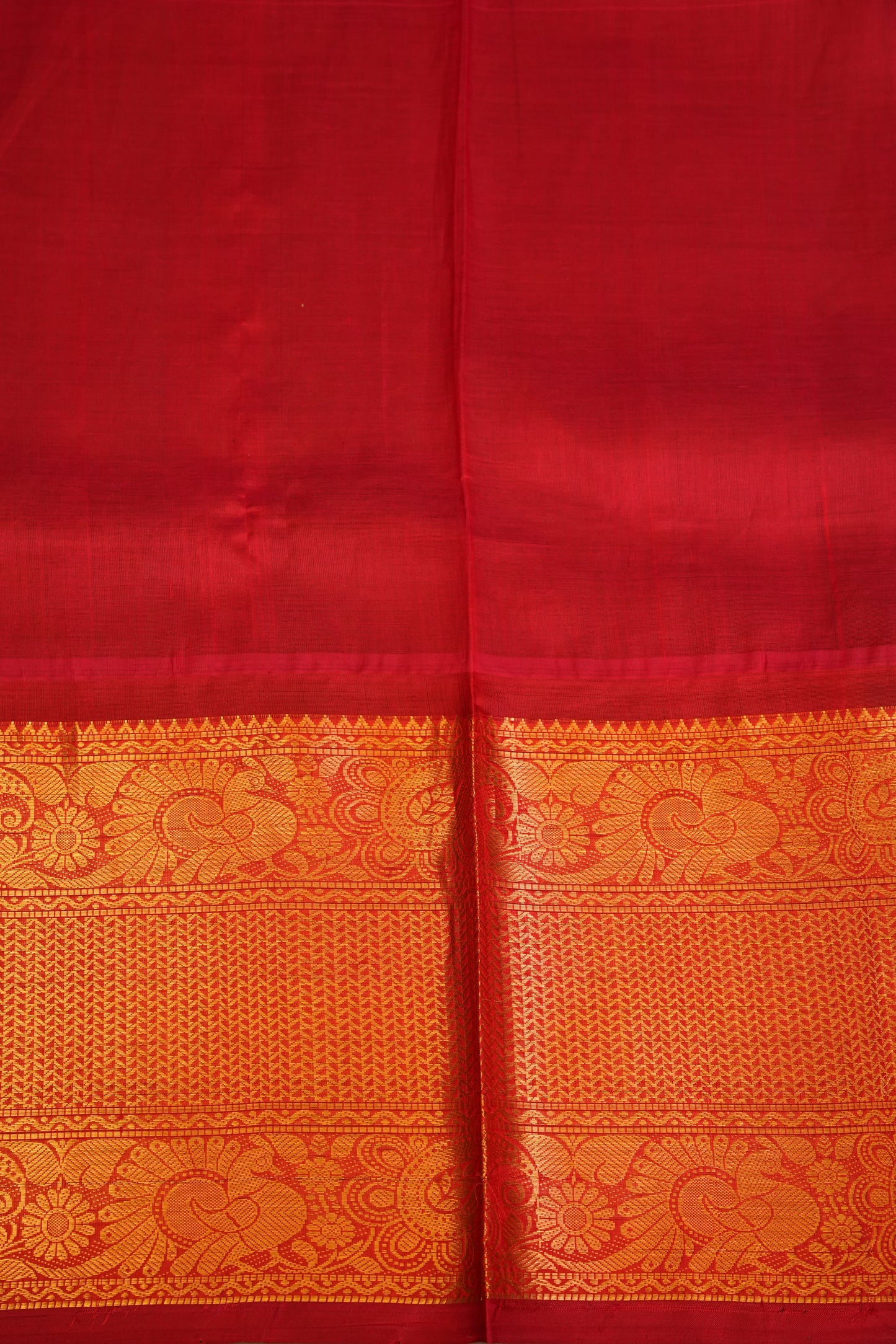 Pure Kuppadam Saree - Royal Blue and Red