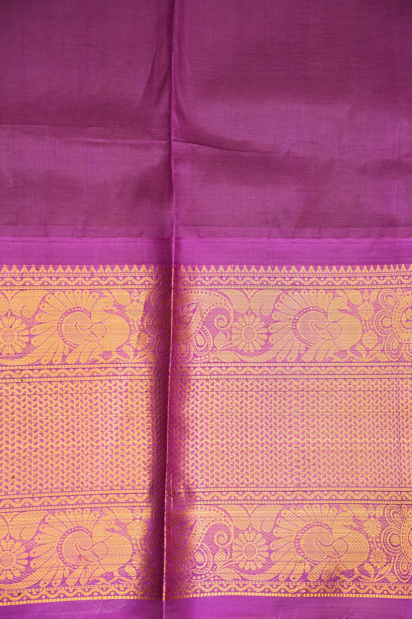 Pure Kuppadam Saree - Light Orange & Pink