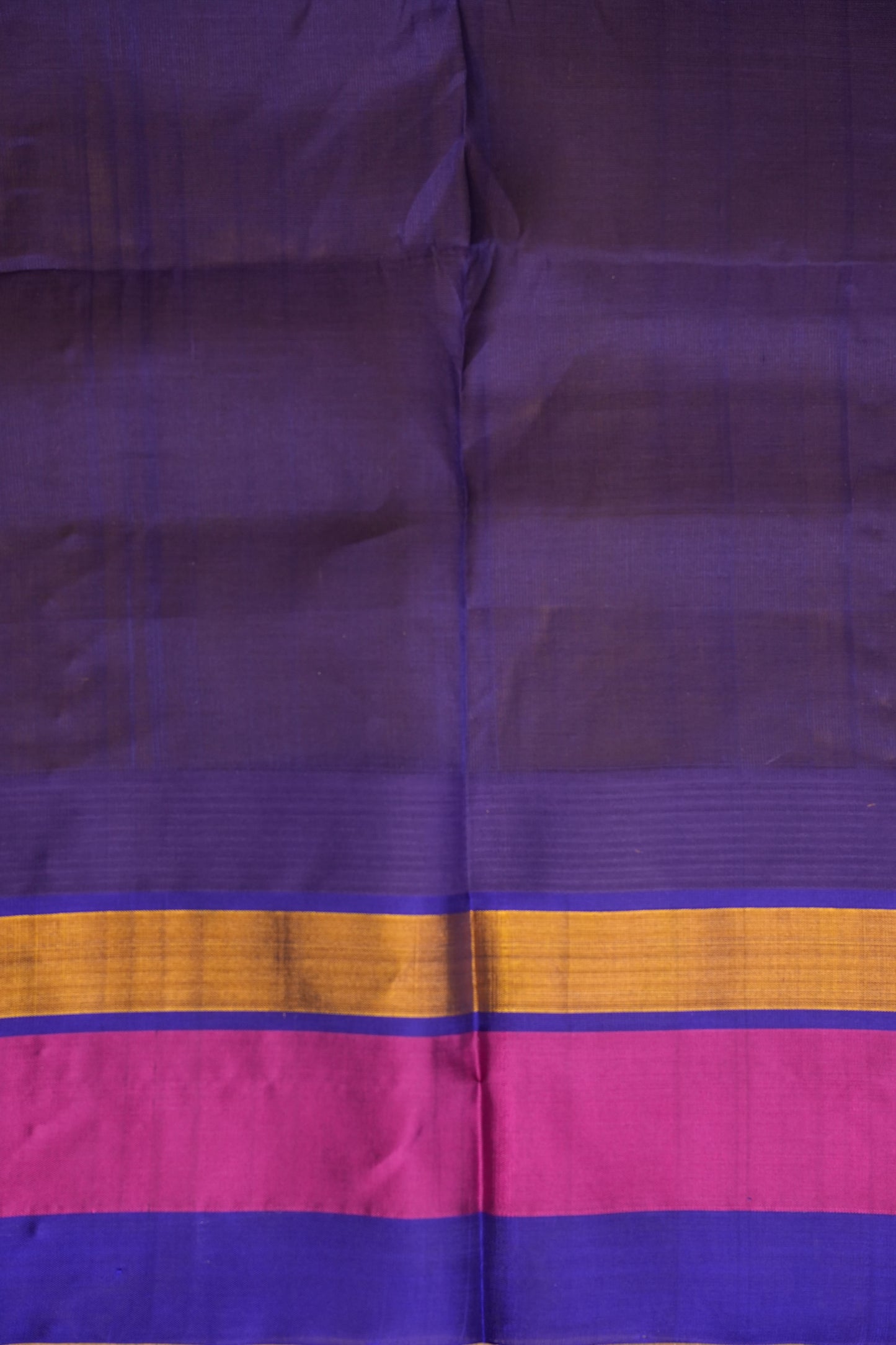 Pure Kuppadam Korvai Pattu Saree-Ivory & Blue
