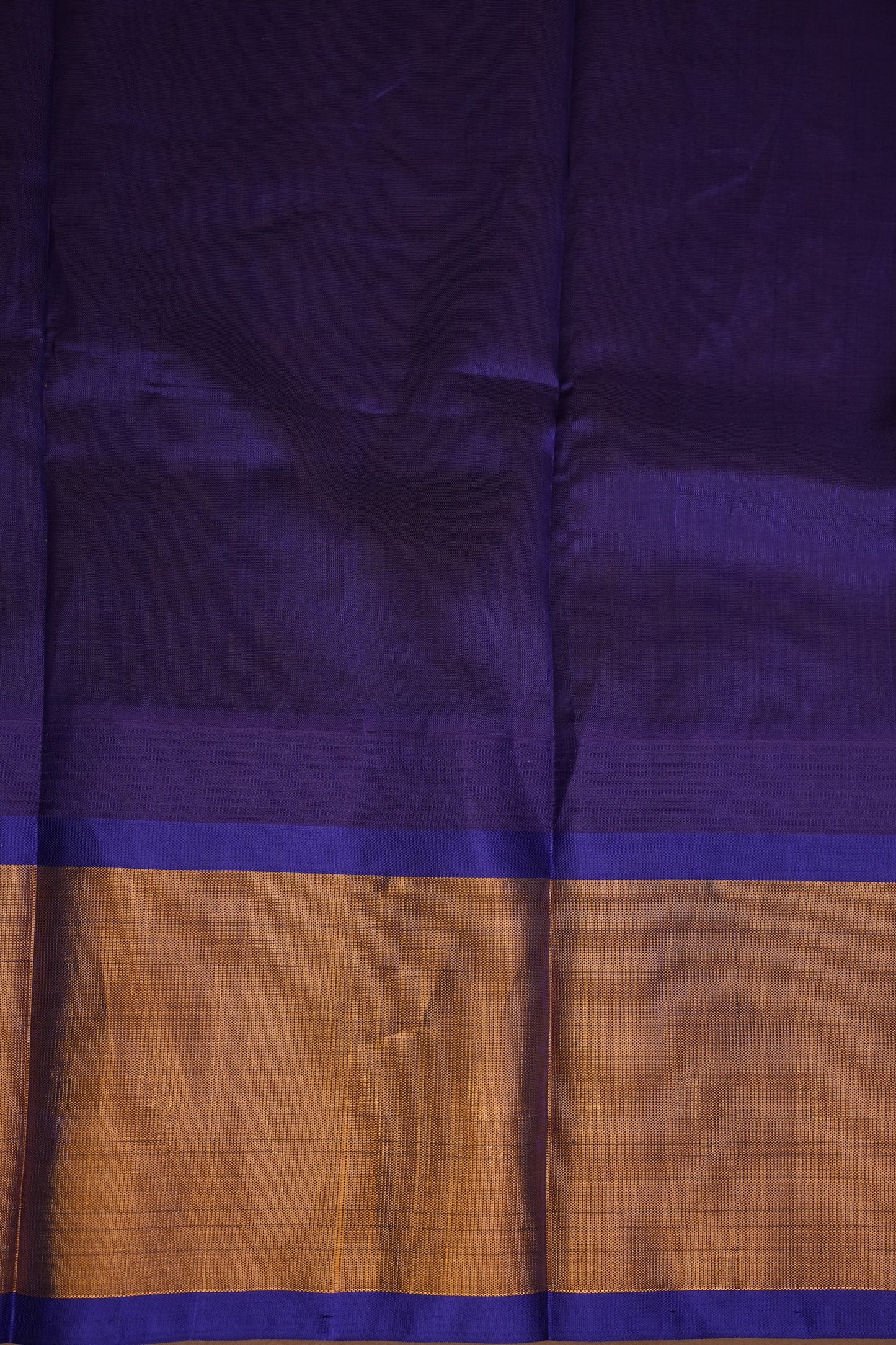 Pure Kuppadam Korvai Pattu Saree-Ivory & Royal Blue