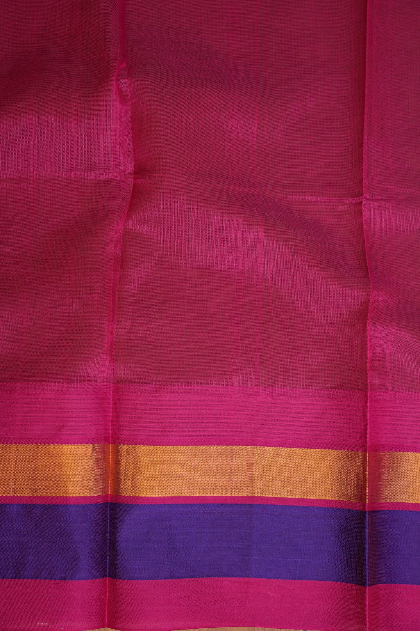Pure Kuppadam Korvai Pattu Saree-Yellow & Pink