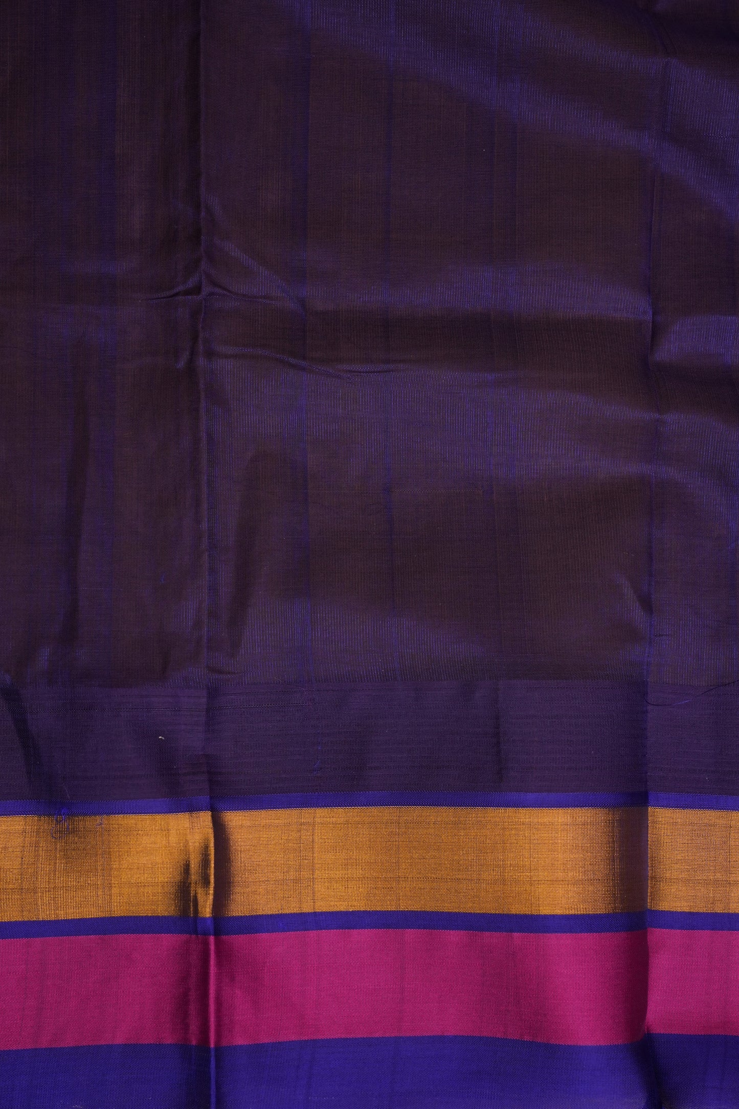 Pure Kuppadam Korvai Pattu Saree-Yellow & Blue