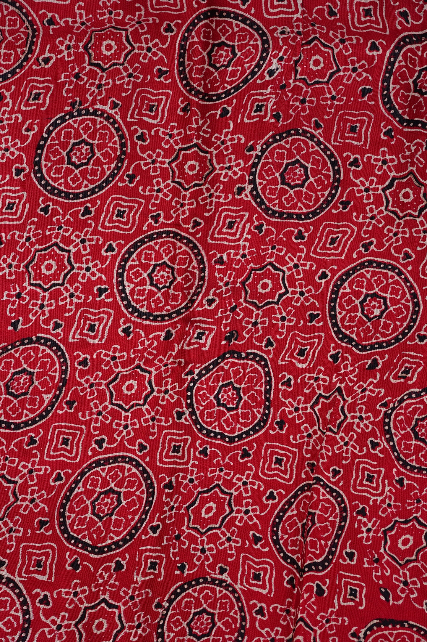 Bandhini Garchola Modal Silk Saree - Bright Red