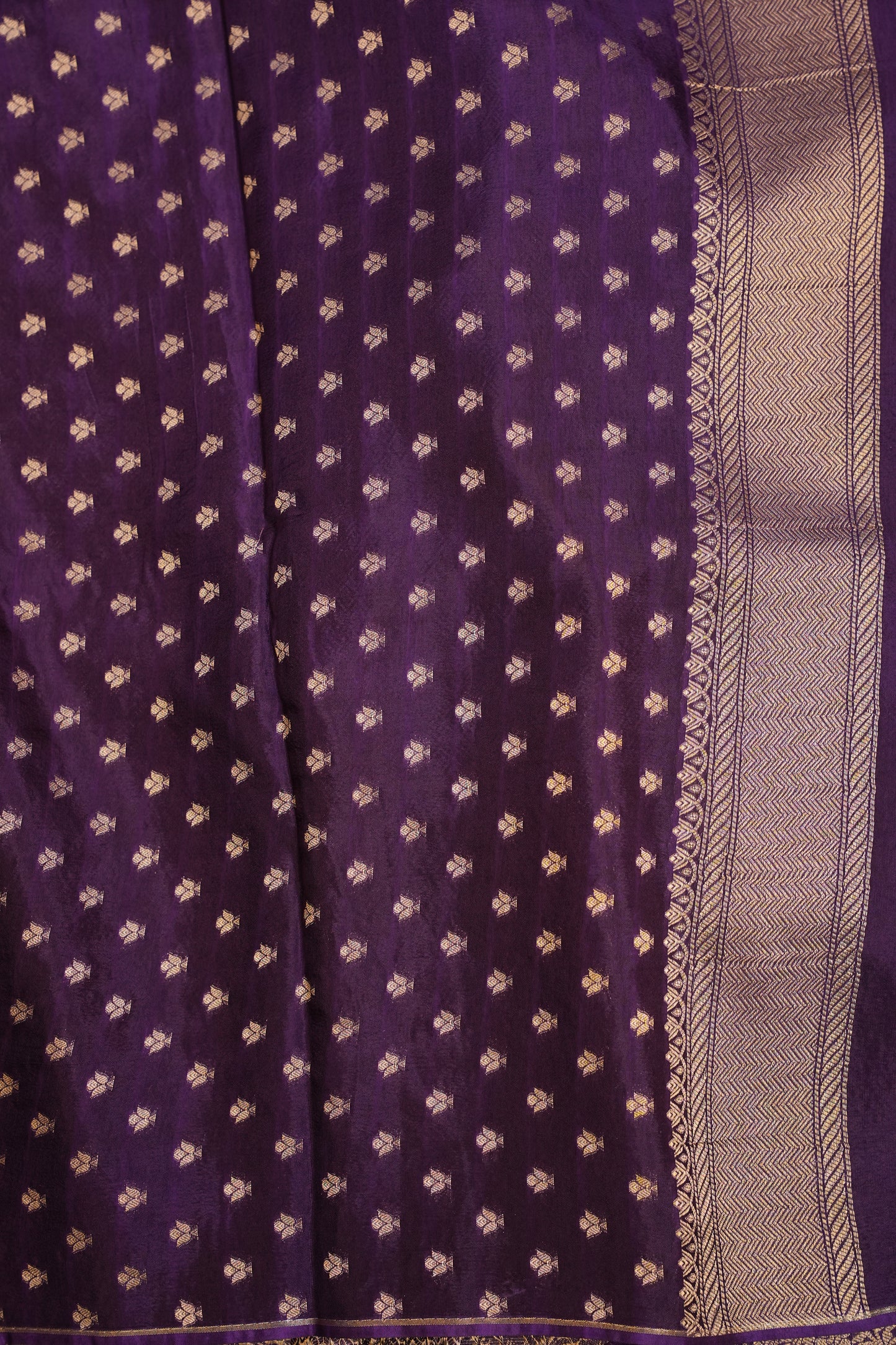 Shikargah Soft Banarasi Silk Saree–Purple