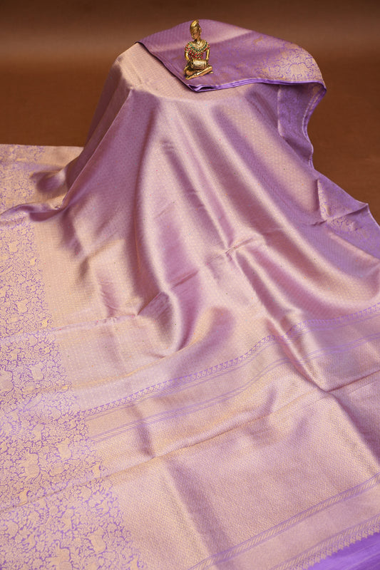 Shikargah Soft Banarasi Silk SareeβLavender