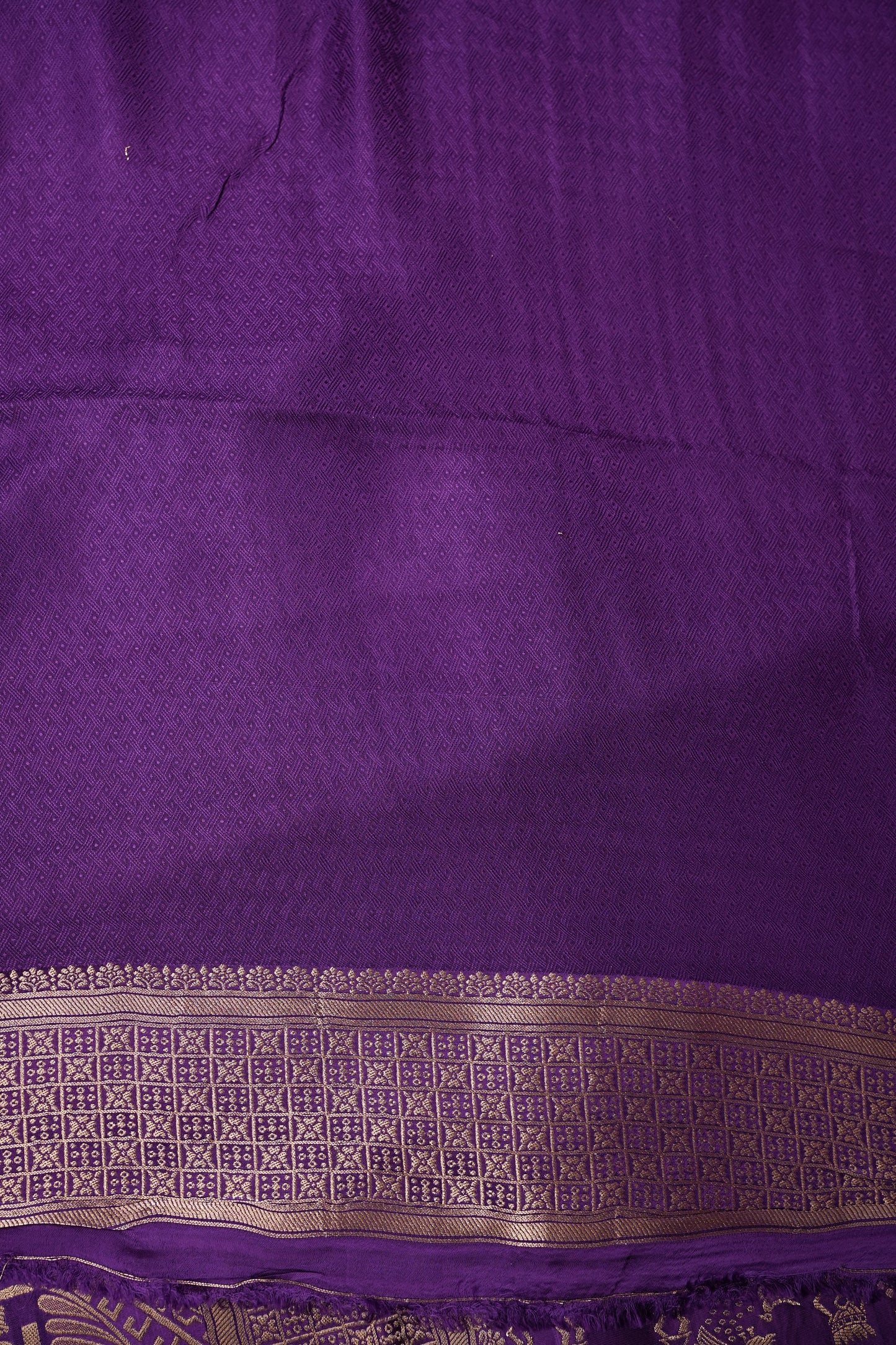 Banarasi Mashru Silk Saree - Purple