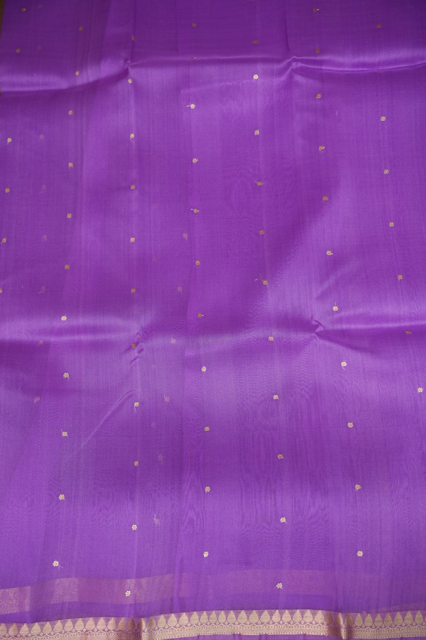 Lavender Purple Pure Organza Kora Banarasi Silk Saree|Silk Mark Certified